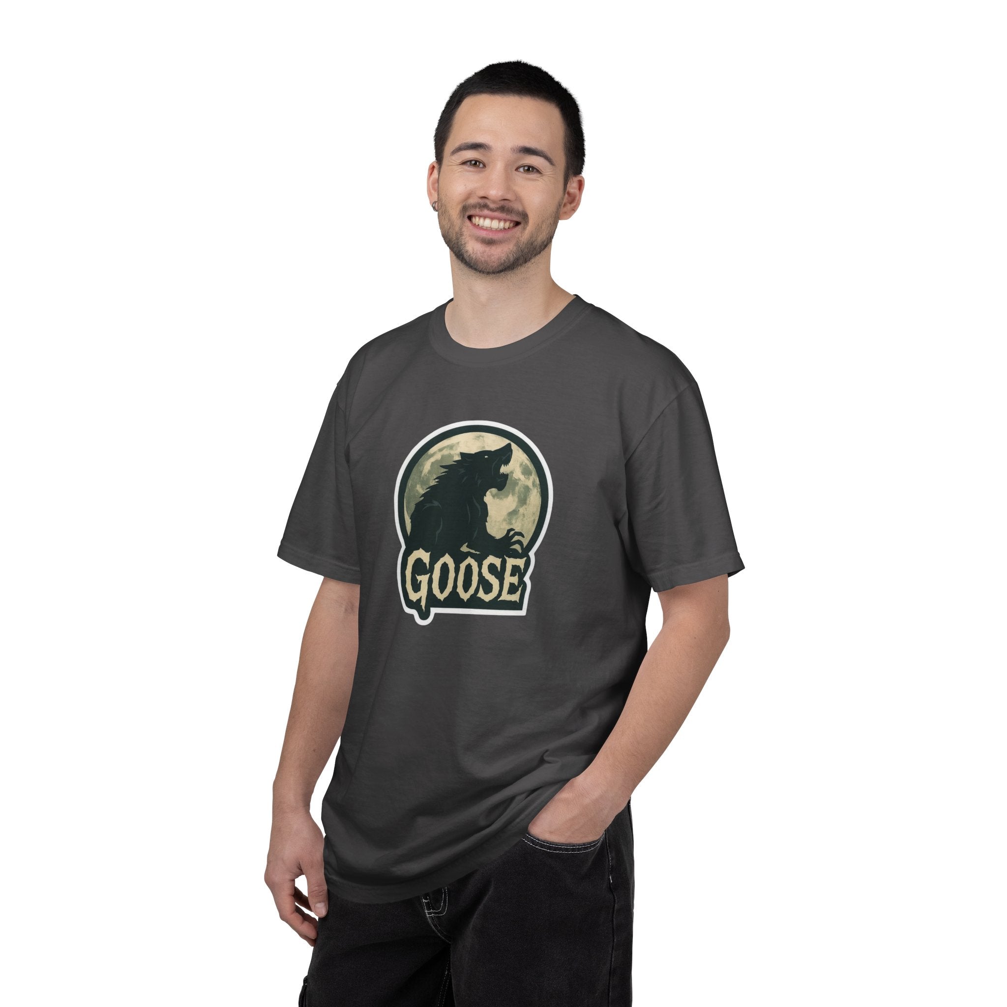 Goose Moon T-Shirt — Vintage Werewolf Silhouette Graphic Tee