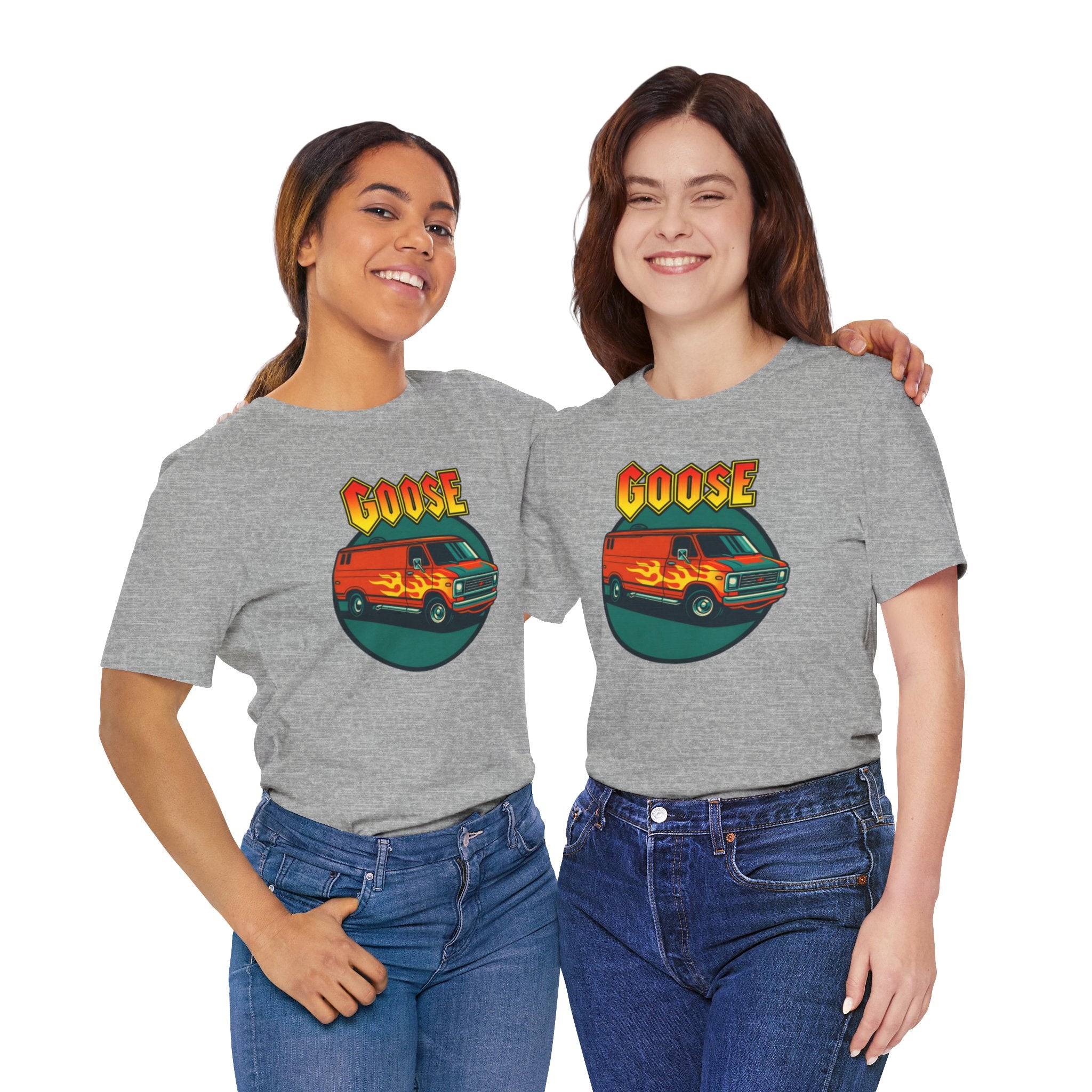 Goose Flame Van T‑Shirt — Retro Hot Rod Graphic Tee