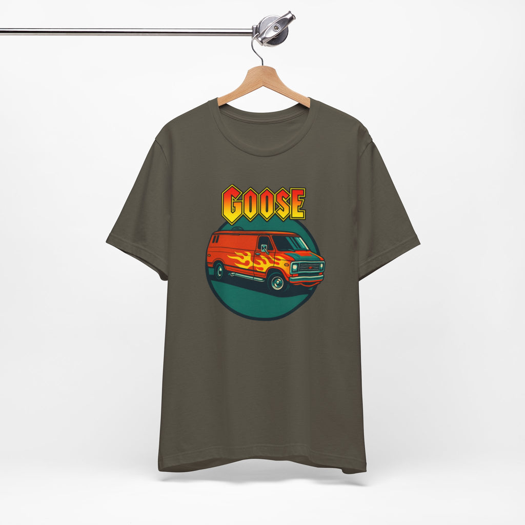 Goose Flame Van T‑Shirt — Retro Hot Rod Graphic Tee