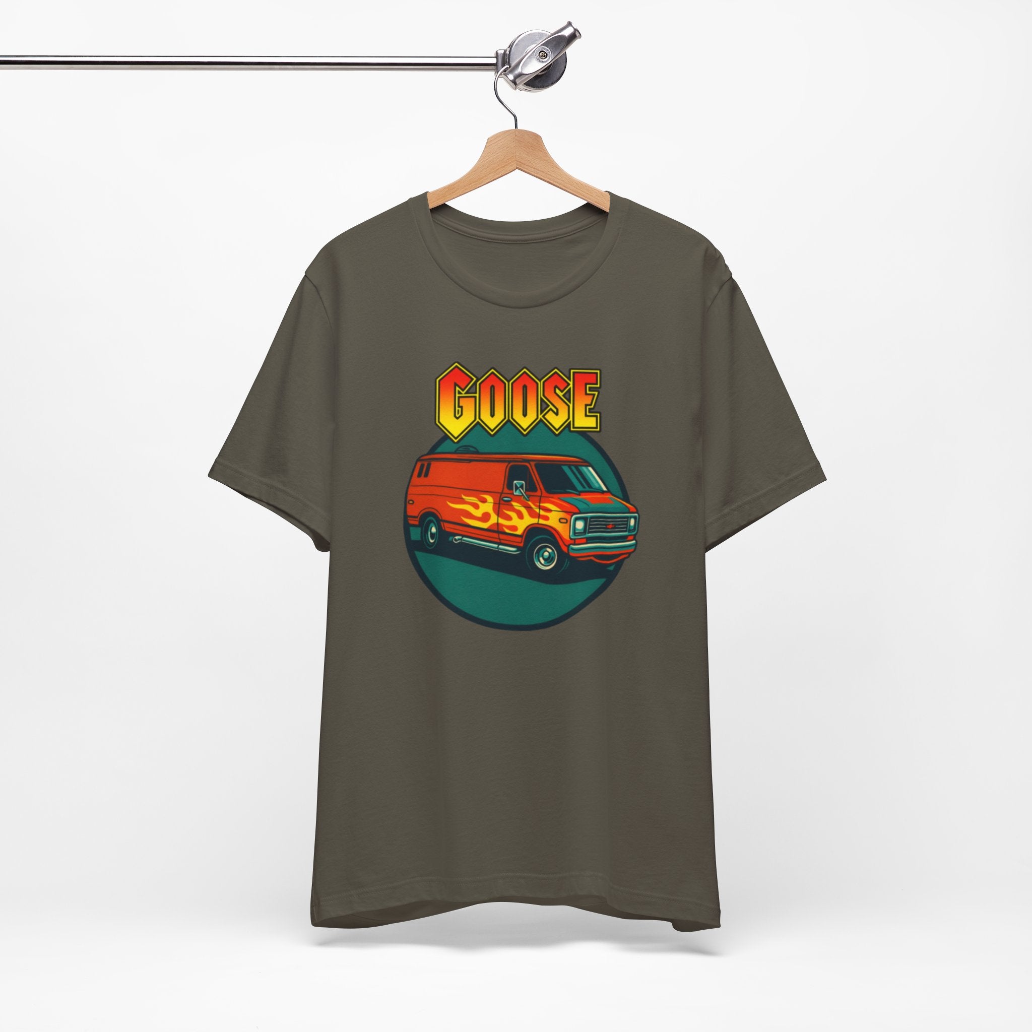 Goose Flame Van T‑Shirt — Retro Hot Rod Graphic Tee