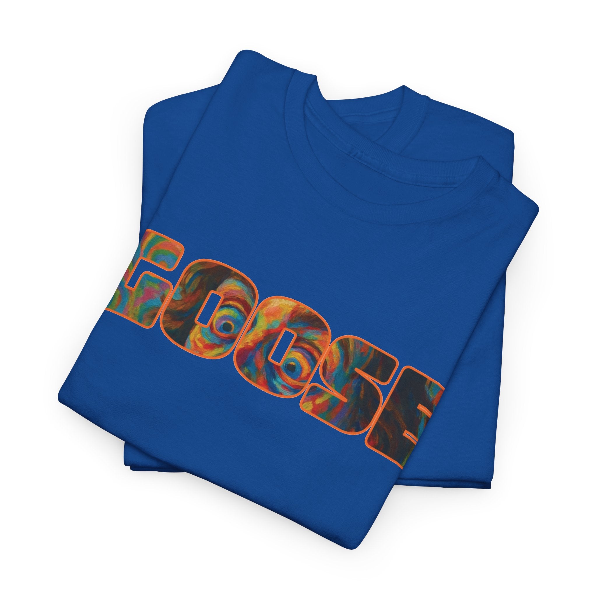 Goose Graphic Tee — Retro Camo Lettering Shirt