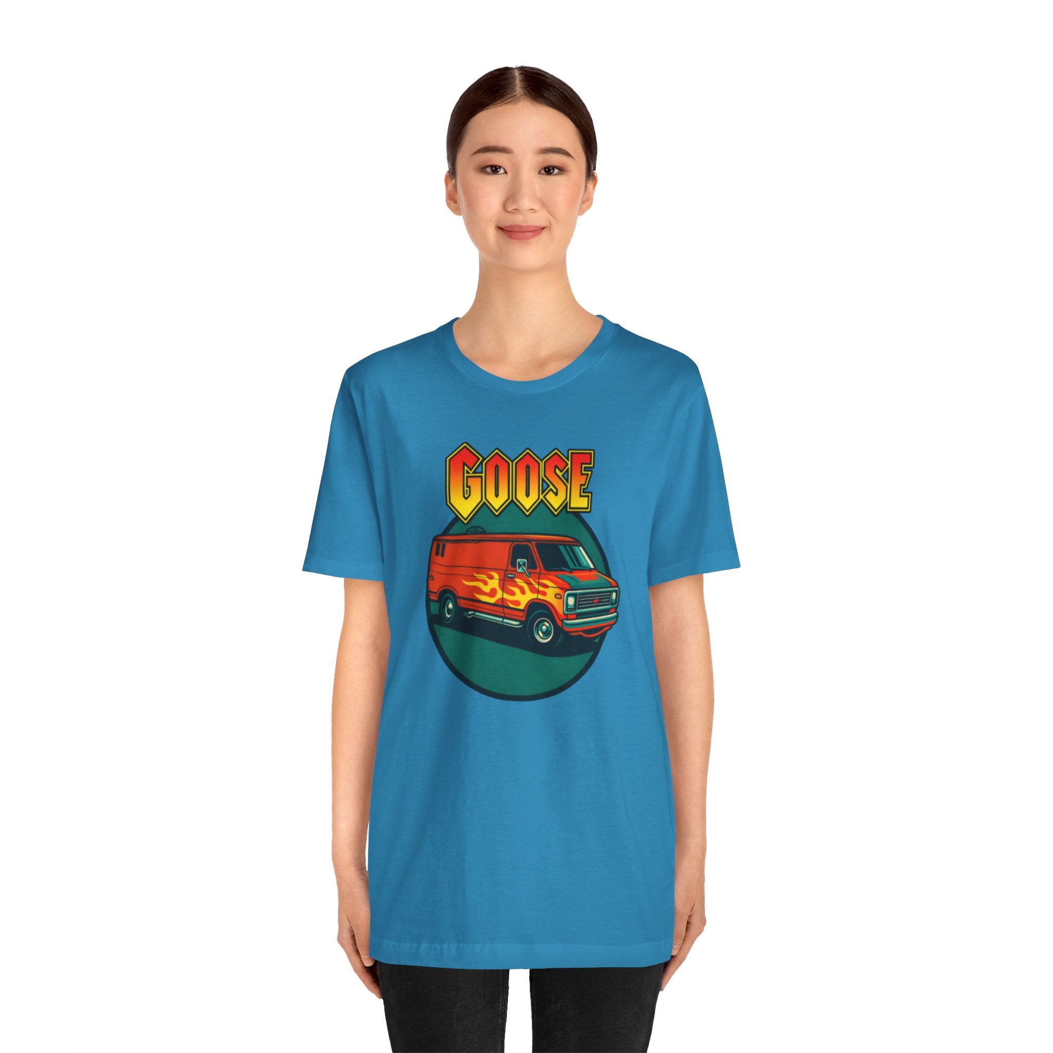 Goose Flame Van T‑Shirt — Retro Hot Rod Graphic Tee