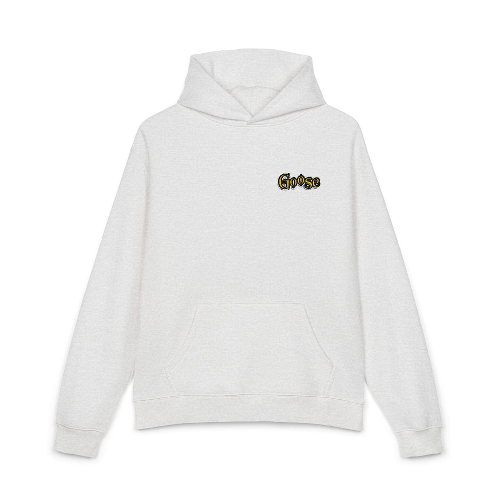 Goose Print Script Logo Hoodie | Logo Print Chest Design