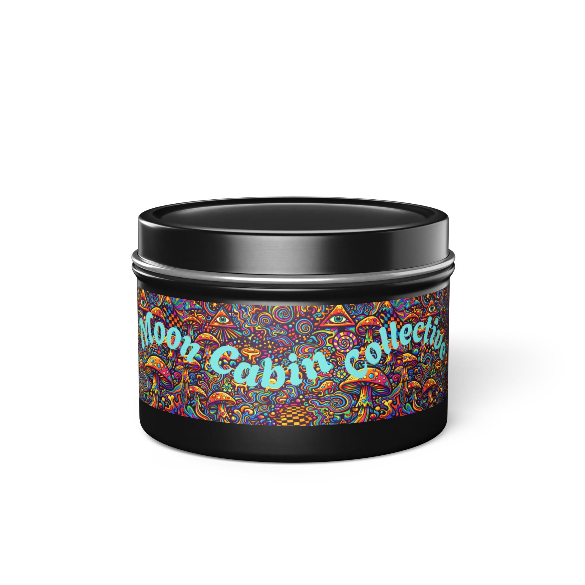 Moon Cabin Collection Tin Candle – Psychedelic Mushroom Scented Tin