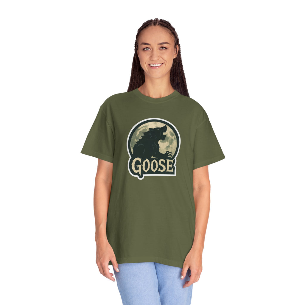 Goose Moon T-Shirt — Vintage Werewolf Silhouette Graphic Tee