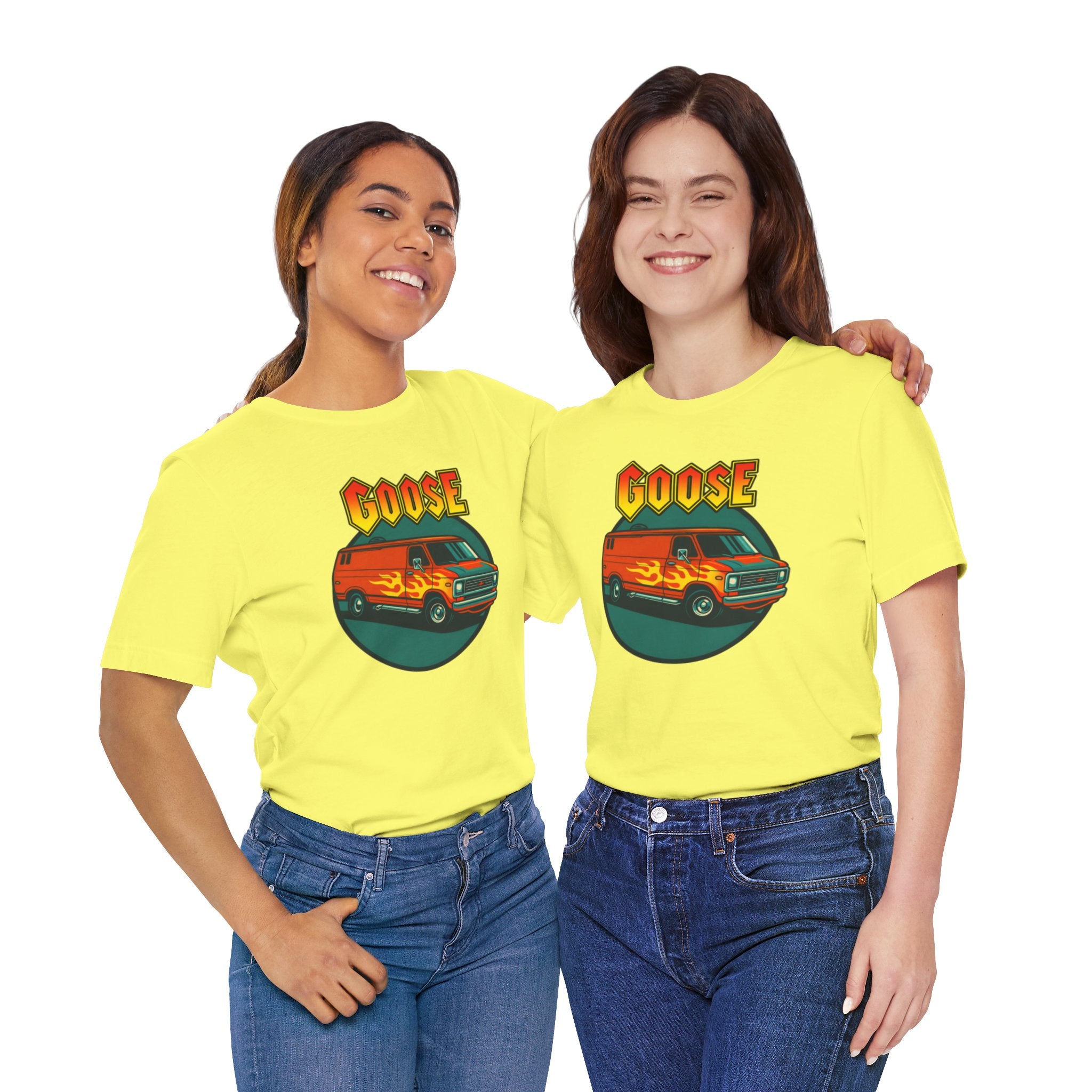 Goose Flame Van T‑Shirt — Retro Hot Rod Graphic Tee