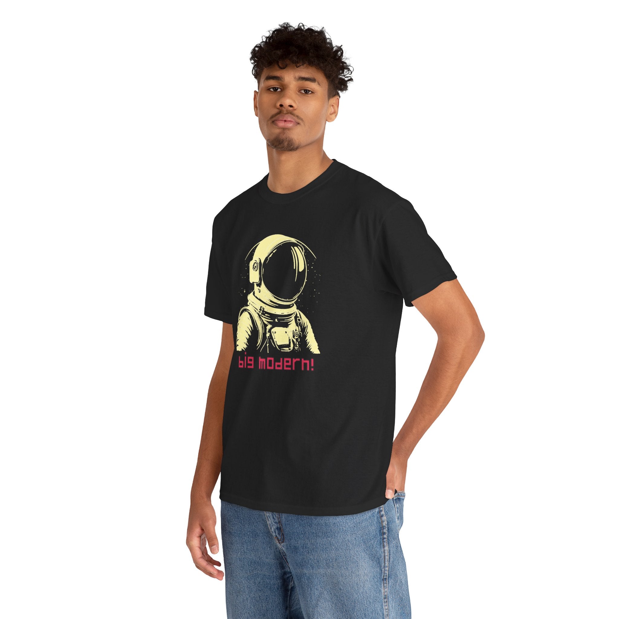 Retro Astronaut T‑Shirt - "big modern!" Graphic Tee, Vaporwave Space Design
