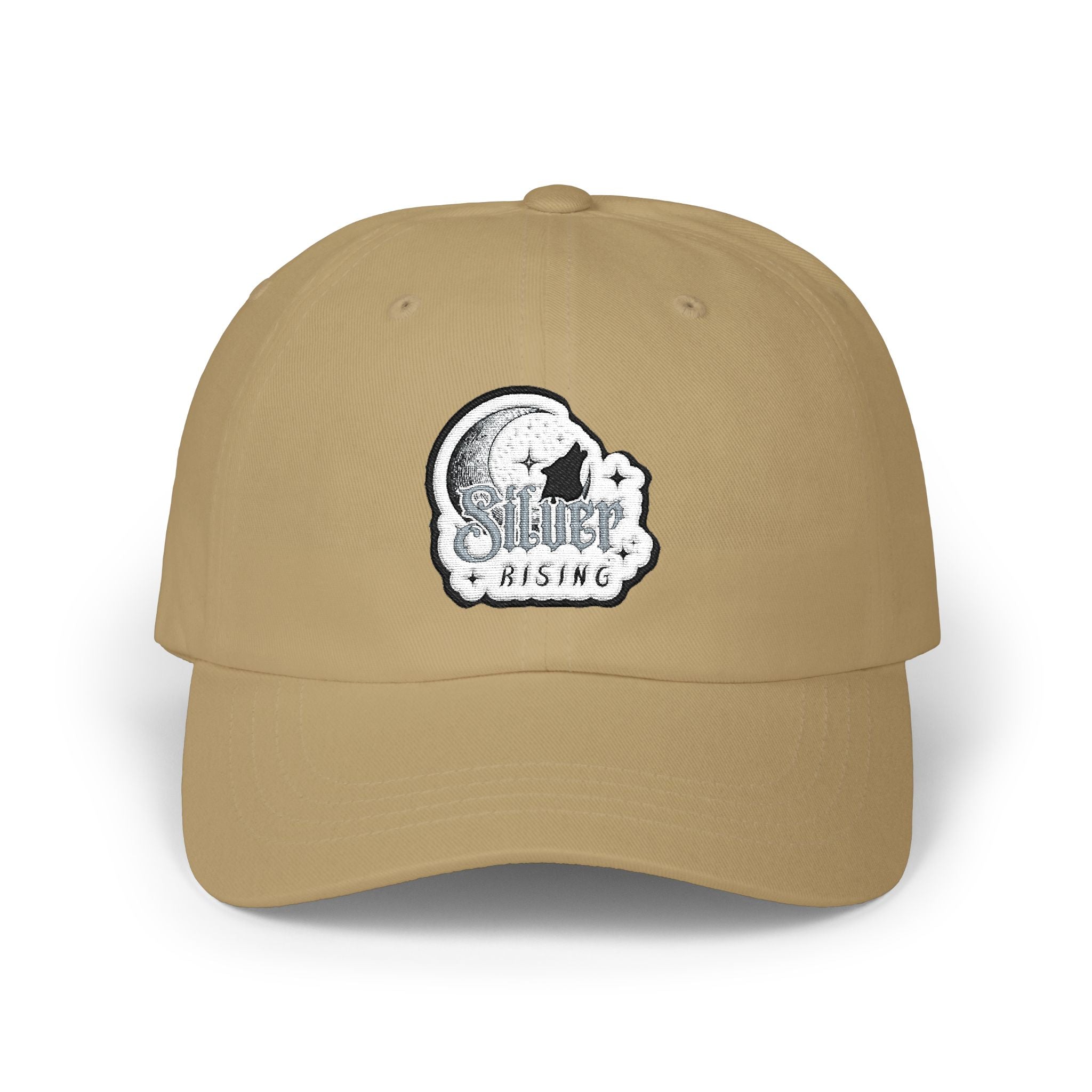 Dad Cap — Vintage Moon & Stars Fishing Logo Embroidered Hat
