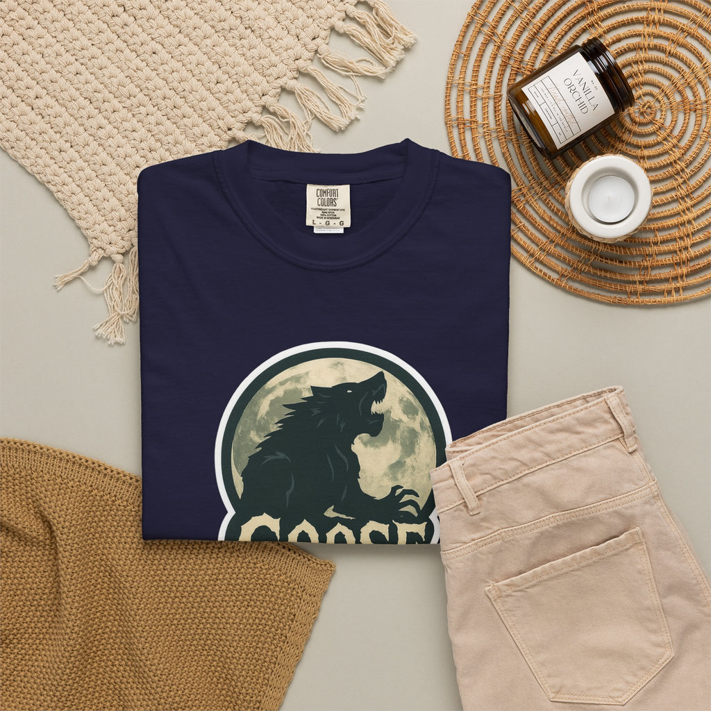 Goose Moon T-Shirt — Vintage Werewolf Silhouette Graphic Tee