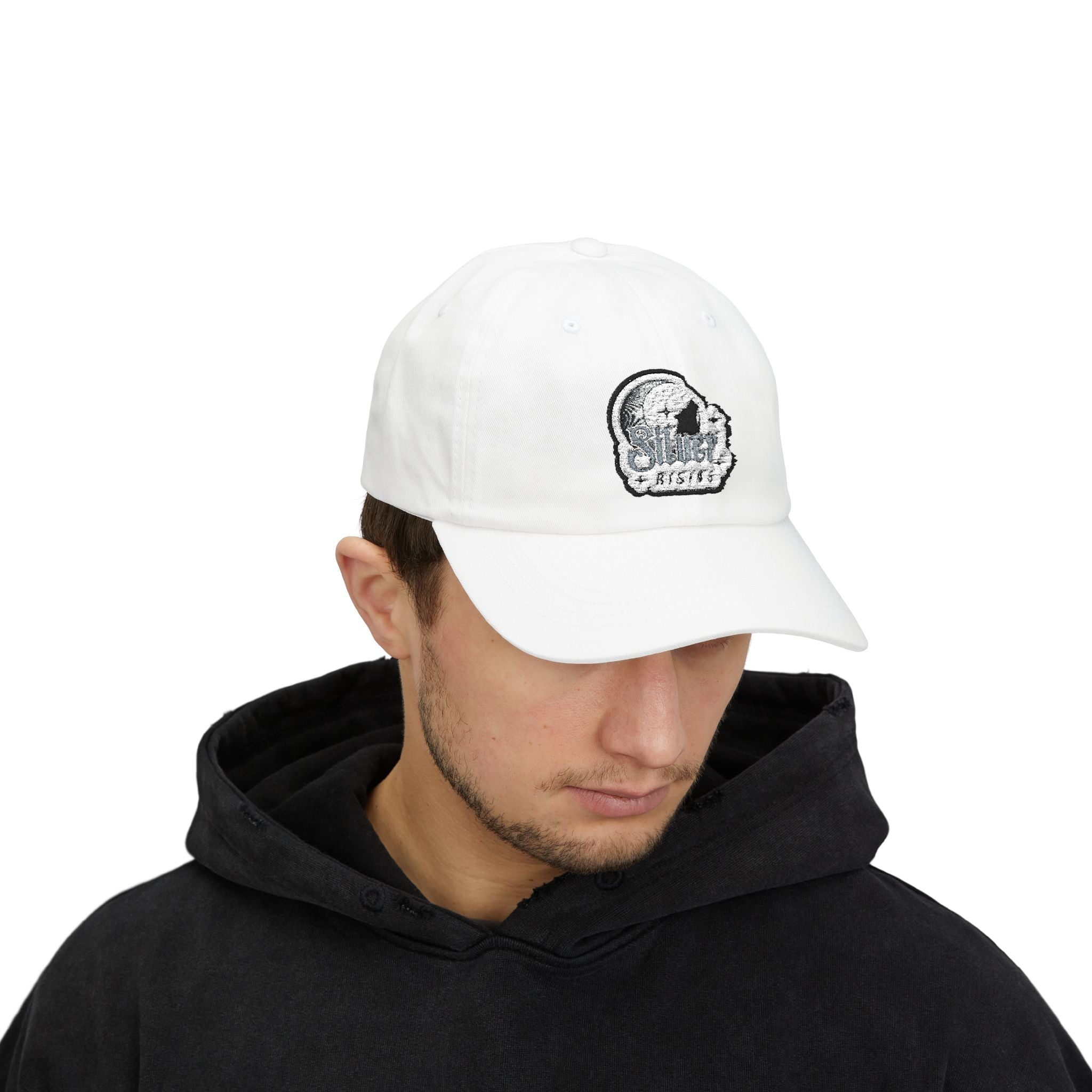 Dad Cap — Vintage Moon & Stars Fishing Logo Embroidered Hat