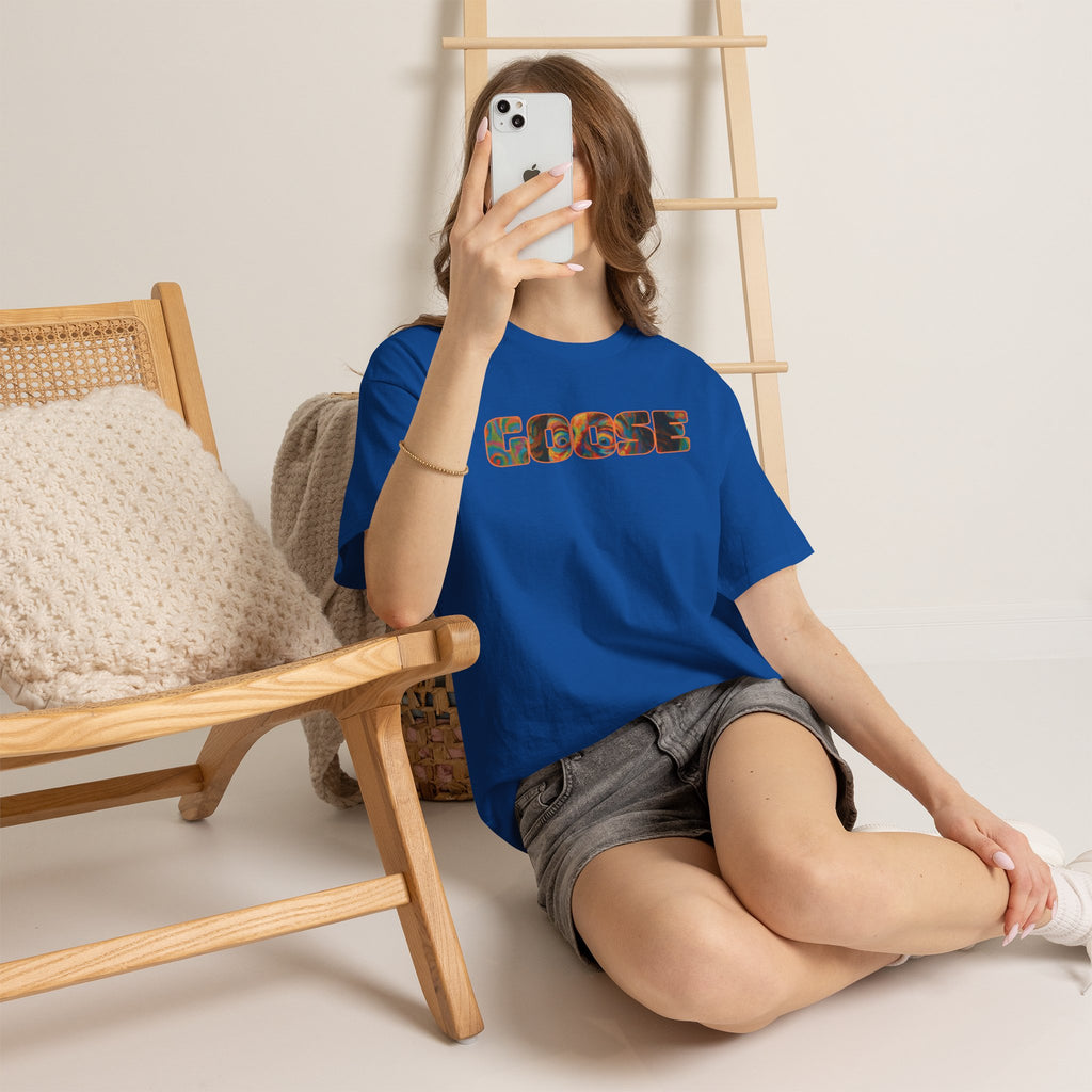 Goose Graphic Tee — Retro Camo Lettering Shirt