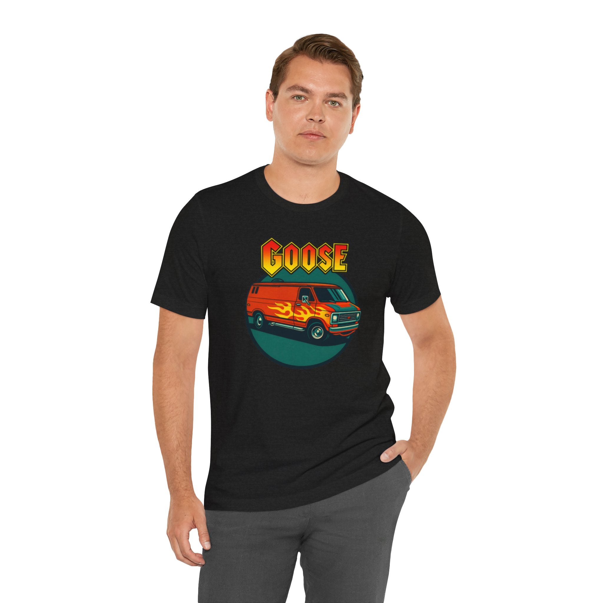 Goose Flame Van T‑Shirt — Retro Hot Rod Graphic Tee