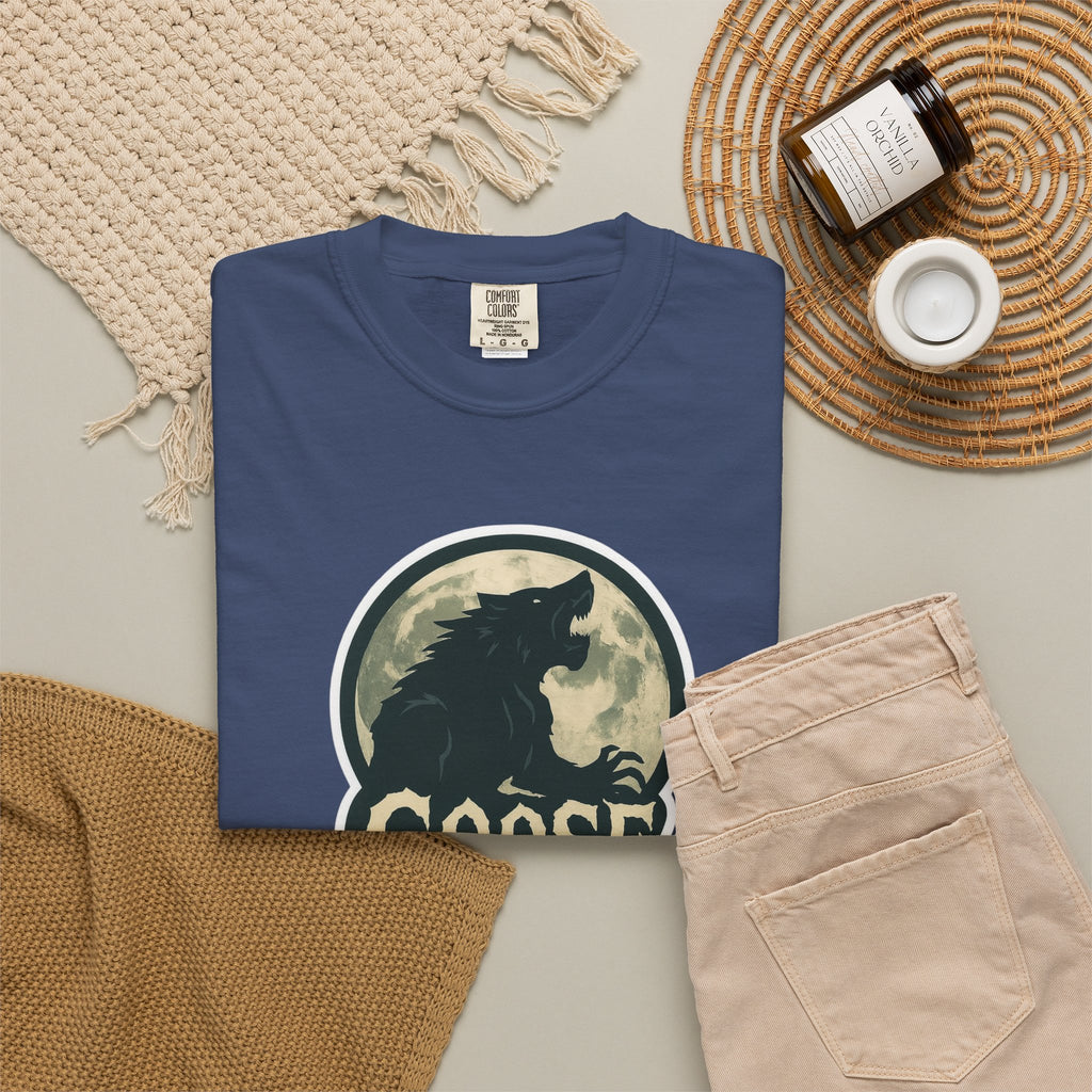 Goose Moon T-Shirt — Vintage Werewolf Silhouette Graphic Tee