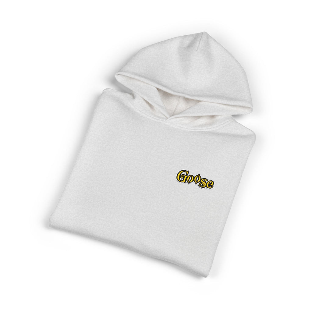 Goose Print Script Logo Hoodie | Logo Print Chest Design