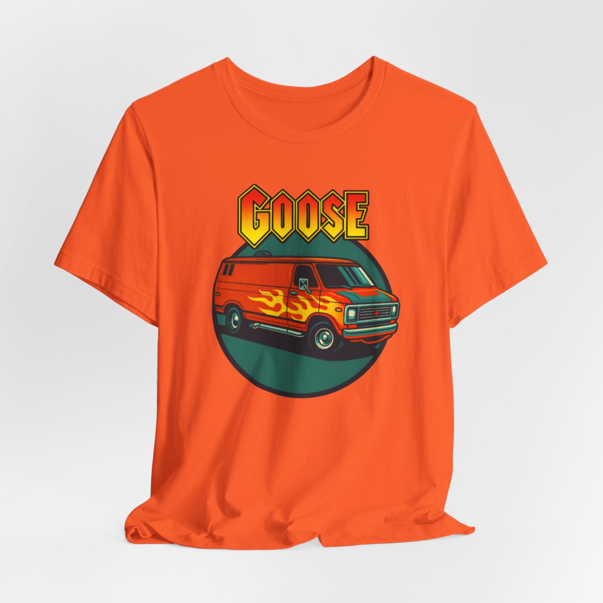 Goose Flame Van T‑Shirt — Retro Hot Rod Graphic Tee