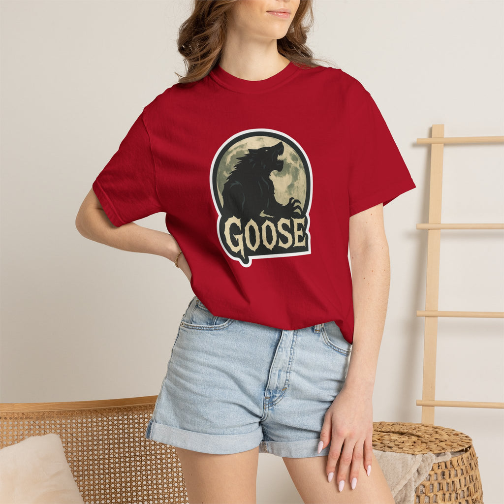 Goose Moon T-Shirt — Vintage Werewolf Silhouette Graphic Tee