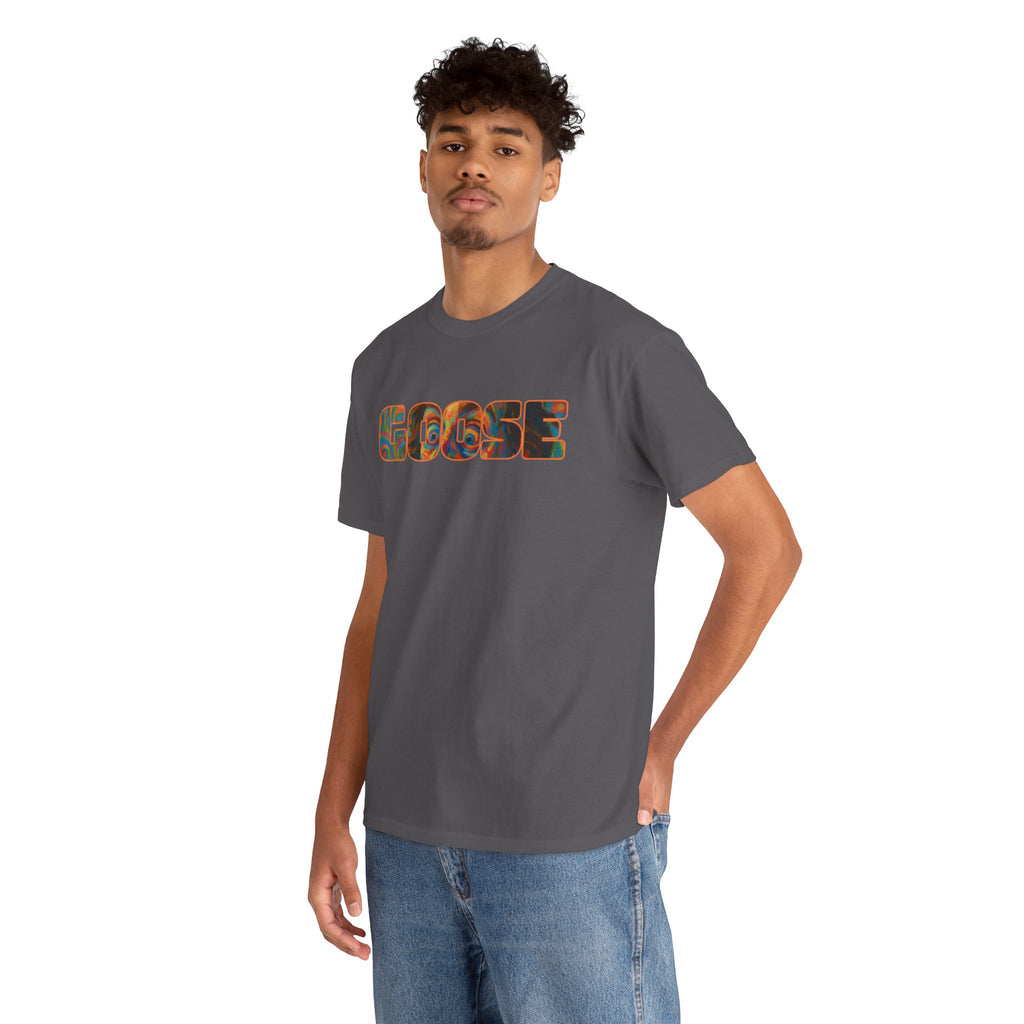 Goose Graphic Tee — Retro Camo Lettering Shirt