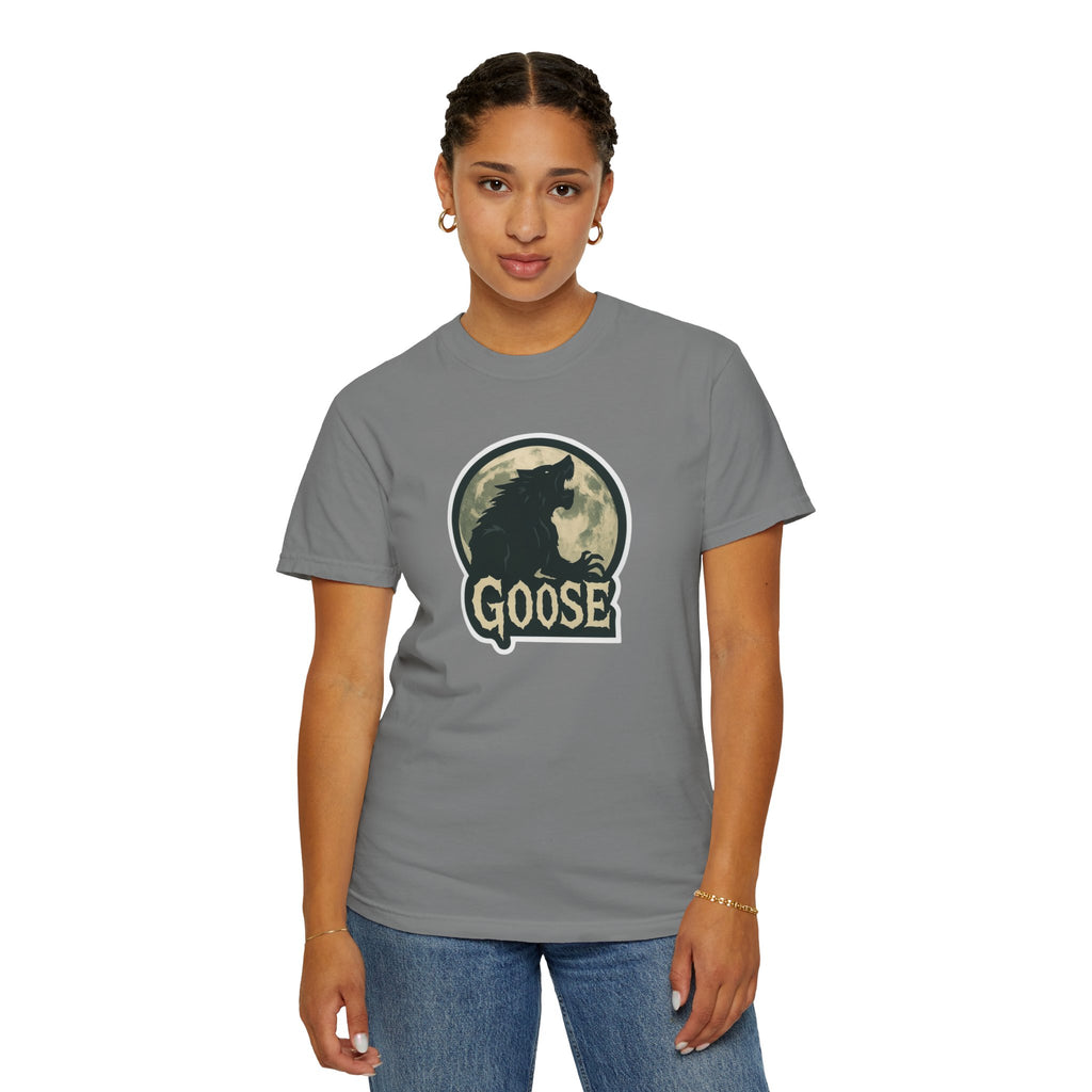 Goose Moon T-Shirt — Vintage Werewolf Silhouette Graphic Tee