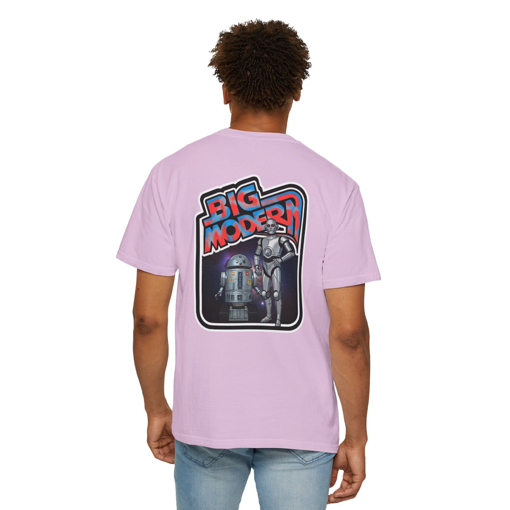 Big Modern Robot Graphic T-Shirt — "GOOSE" Chest Text, Retro Sci‑Fi Back Print