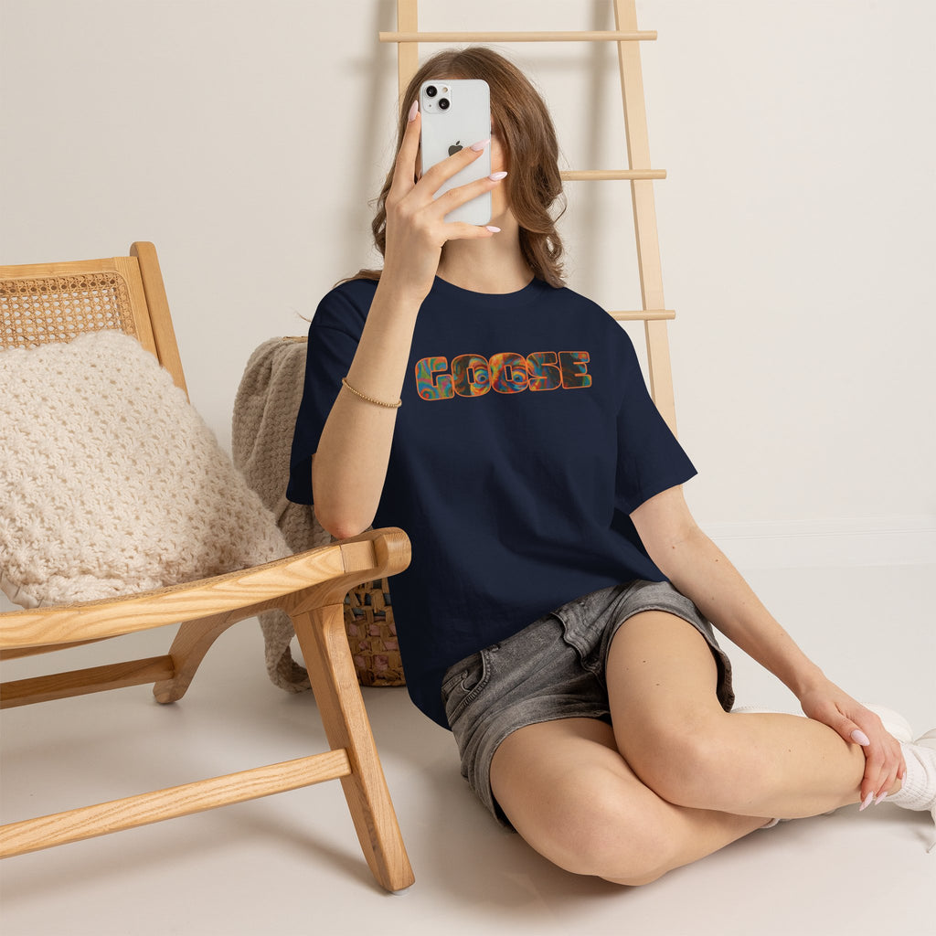Goose Graphic Tee — Retro Camo Lettering Shirt