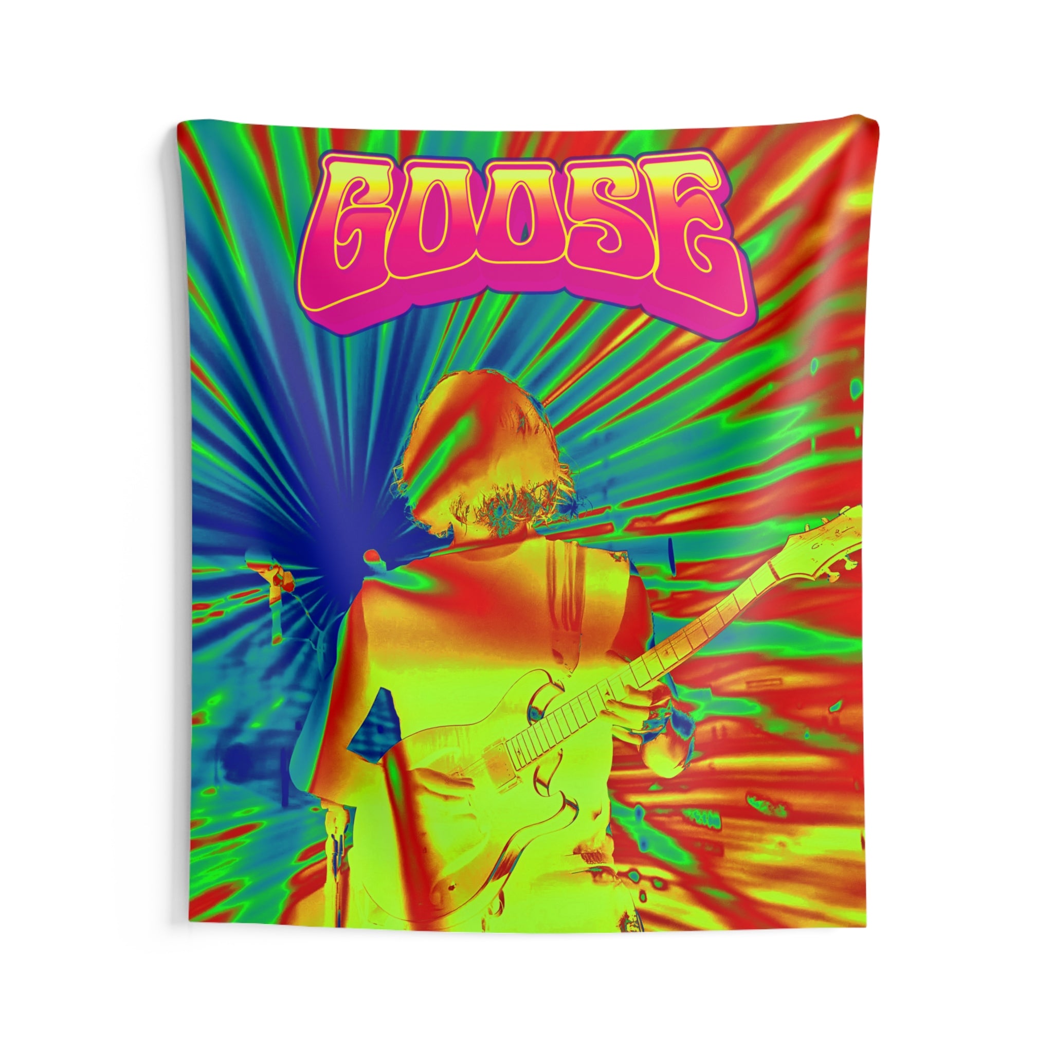 Goose Psychedelic Band Tapestry — Vibrant Retro Concert Wall Art