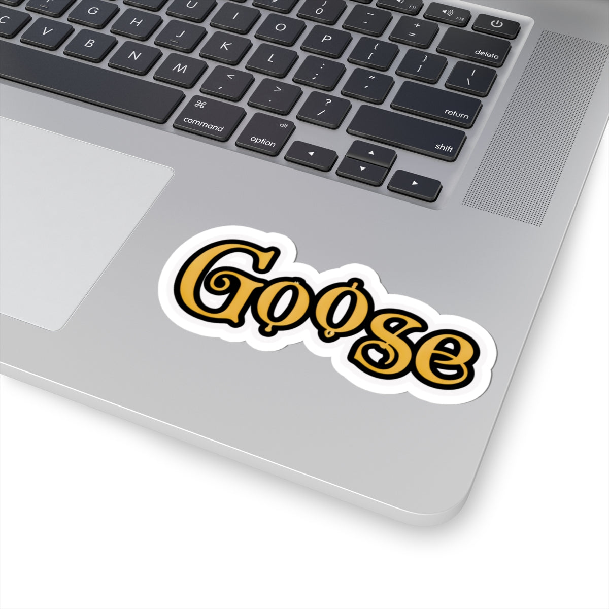 Goose the Band - script logo Kiss-Cut Stickers | yellow black outline laptop decal