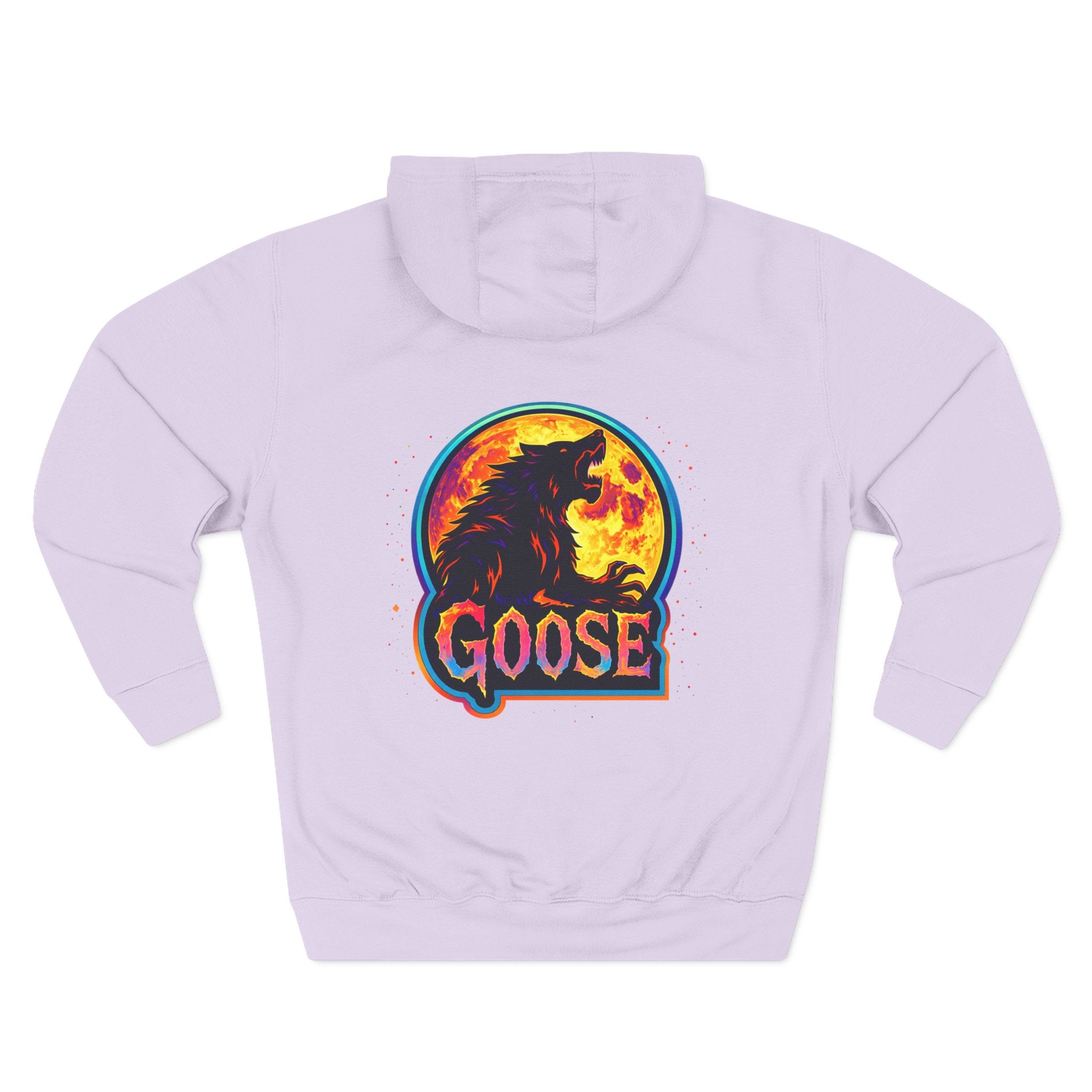 Sunset Goose Silhouette Three-Panel Fleece Hoodie | Band Graphic