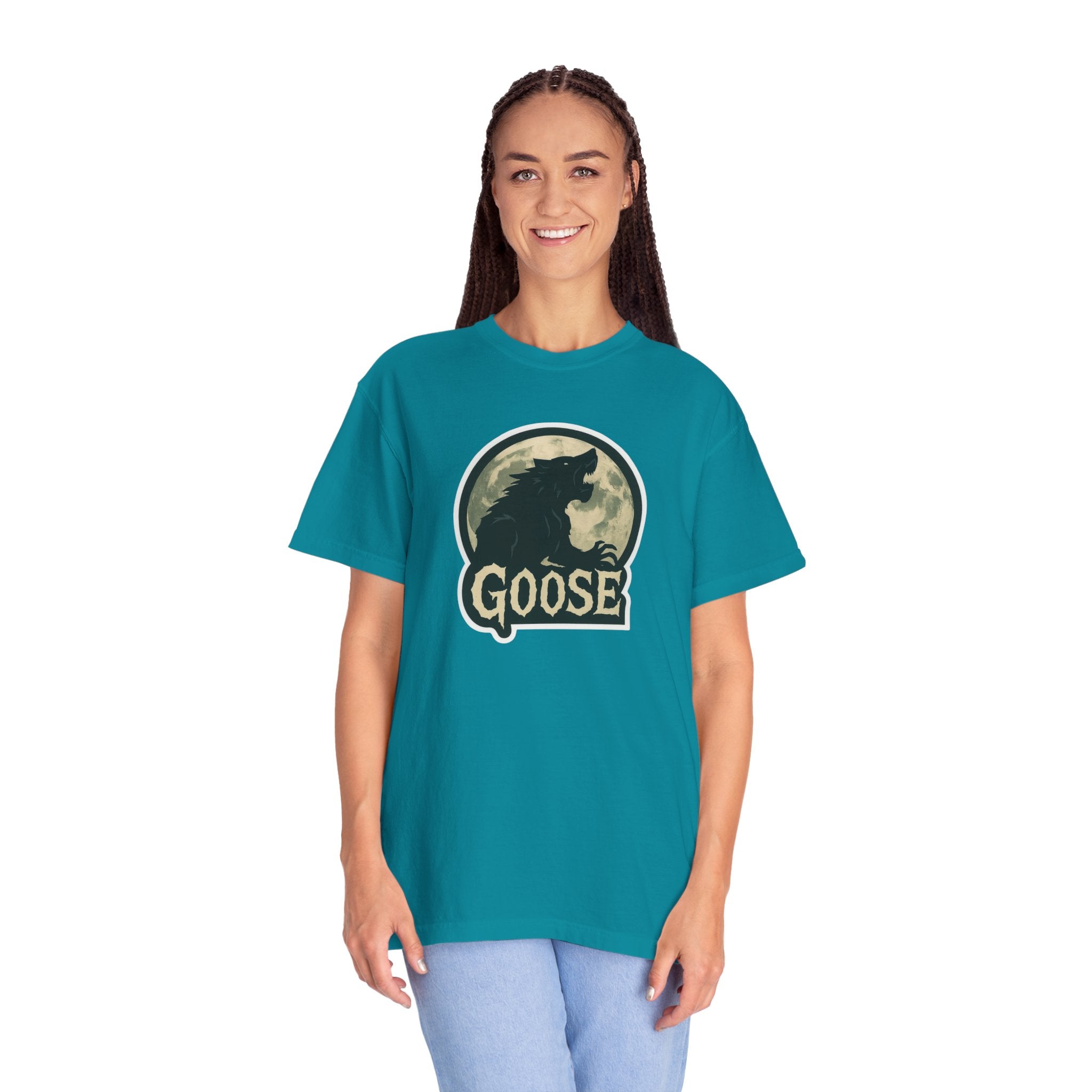 Goose Moon T-Shirt — Vintage Werewolf Silhouette Graphic Tee
