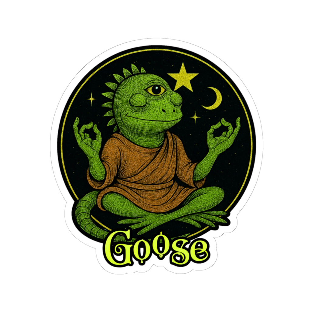 Goose the Band - Meditating Iguana Sticker | Kiss-Cut Sticker