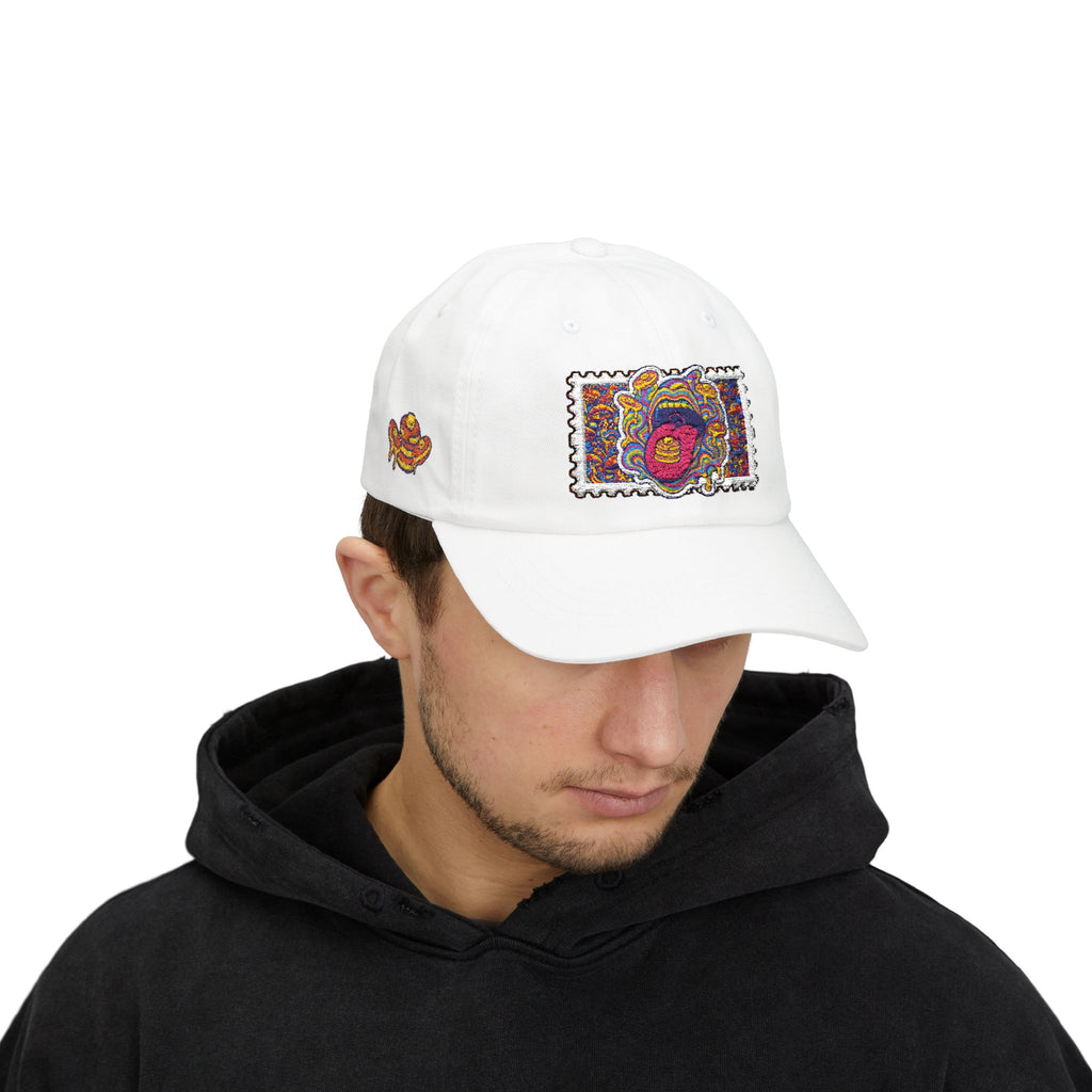 Embroidered Psychedelic Stamp Dad Cap