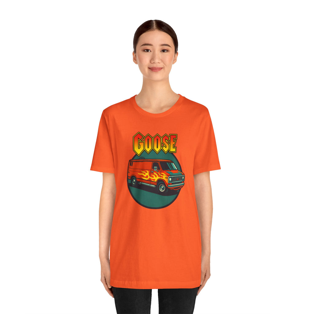 Goose Flame Van T‑Shirt — Retro Hot Rod Graphic Tee