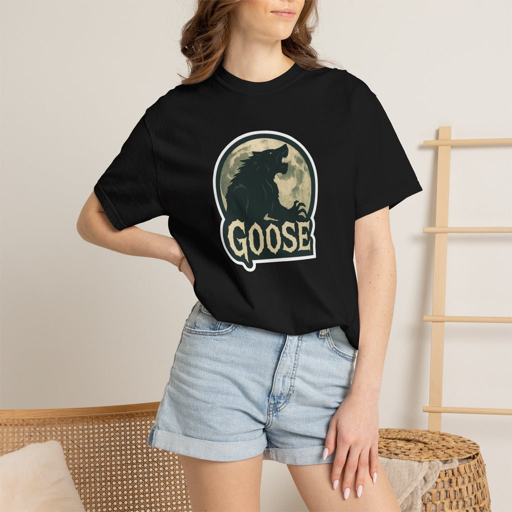 Goose Moon T-Shirt — Vintage Werewolf Silhouette Graphic Tee