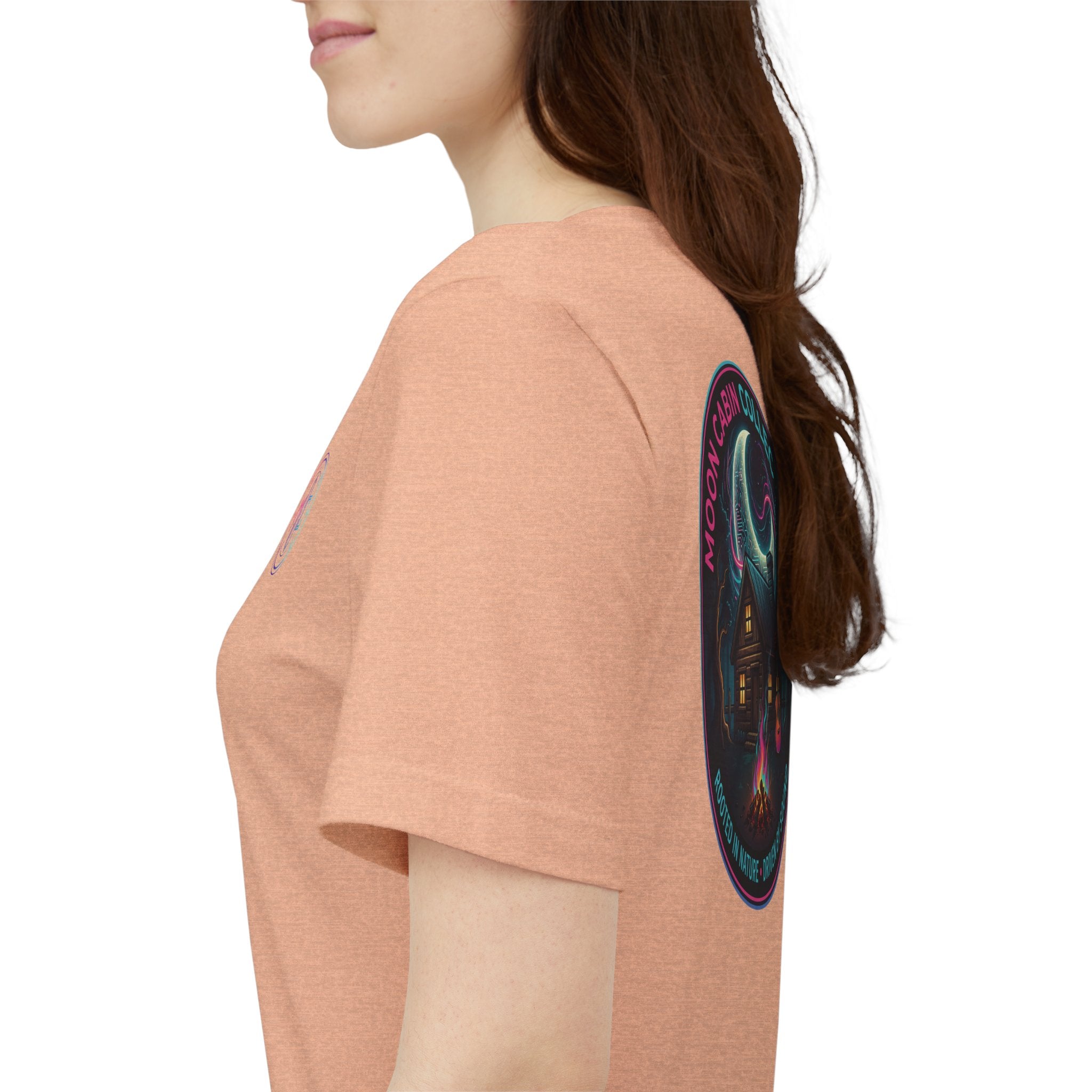 Moon Cabin Collective T-Shirt — Moonlit Cabin Graphic Tee ("Rooted in Nature • Driven by Sound")