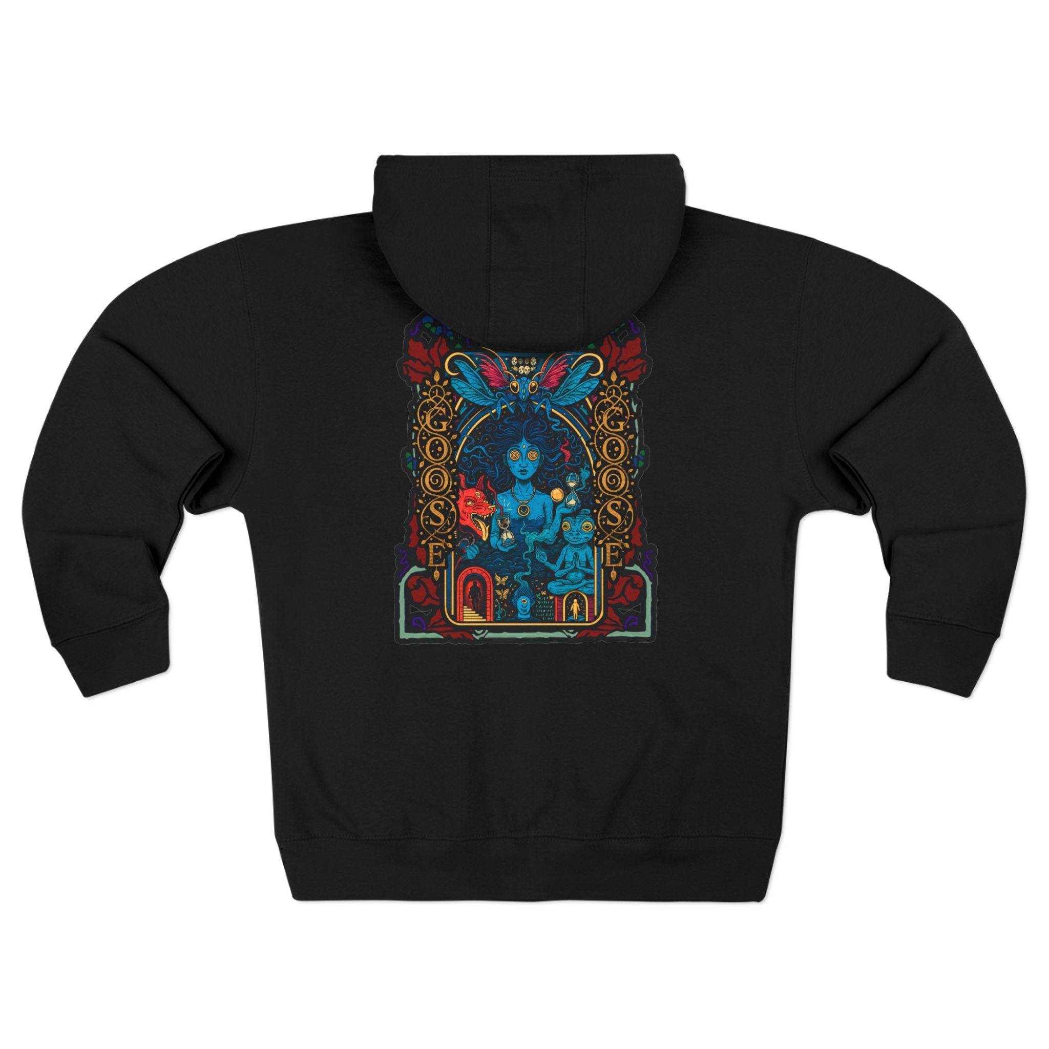 Goose Zip Hoodie — Vintage Psychedelic Band Art Backprint