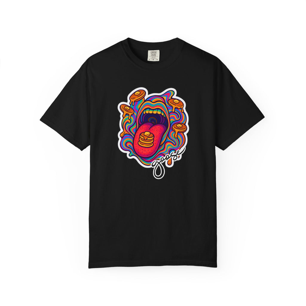 Pancake Mouth T-Shirt — Retro Psychedelic Breakfast Graphic Tee