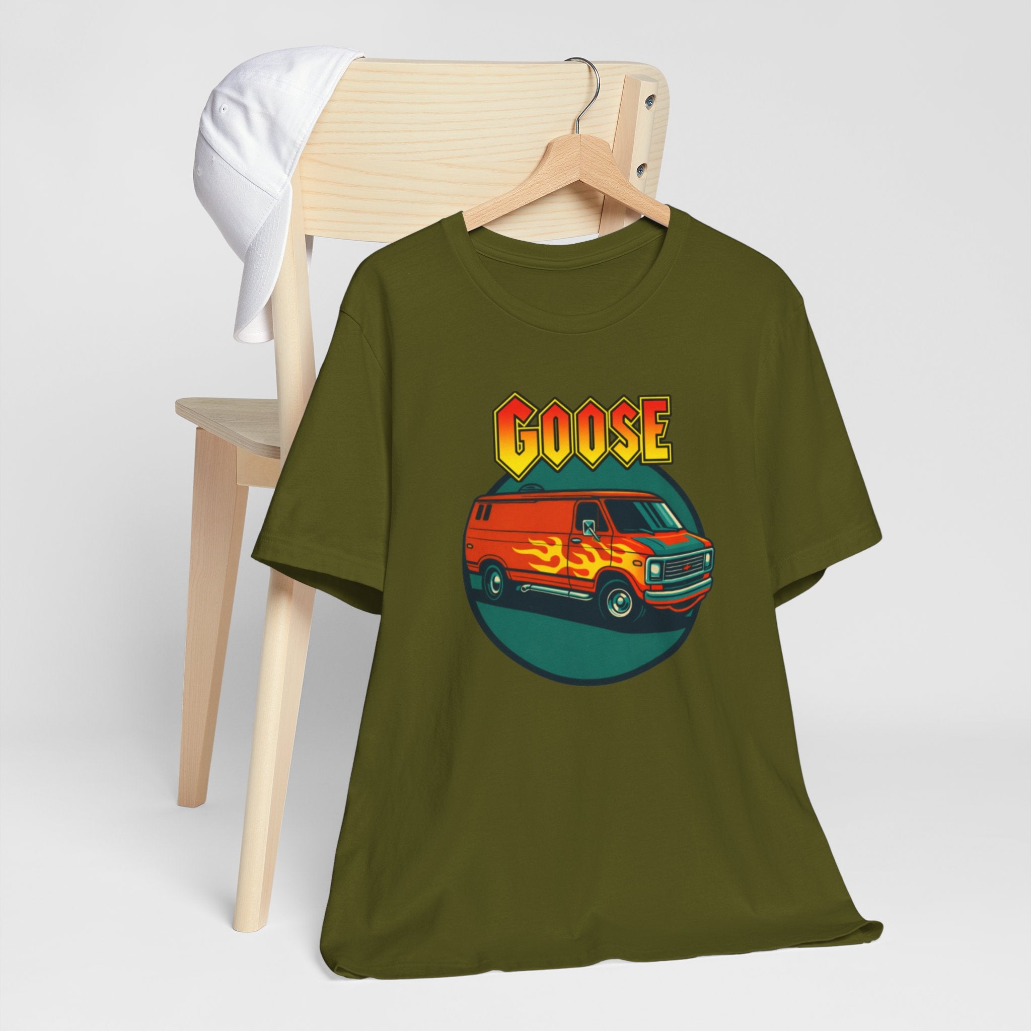 Goose Flame Van T‑Shirt — Retro Hot Rod Graphic Tee