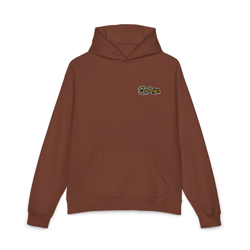 Goose Print Script Logo Hoodie | Logo Print Chest Design
