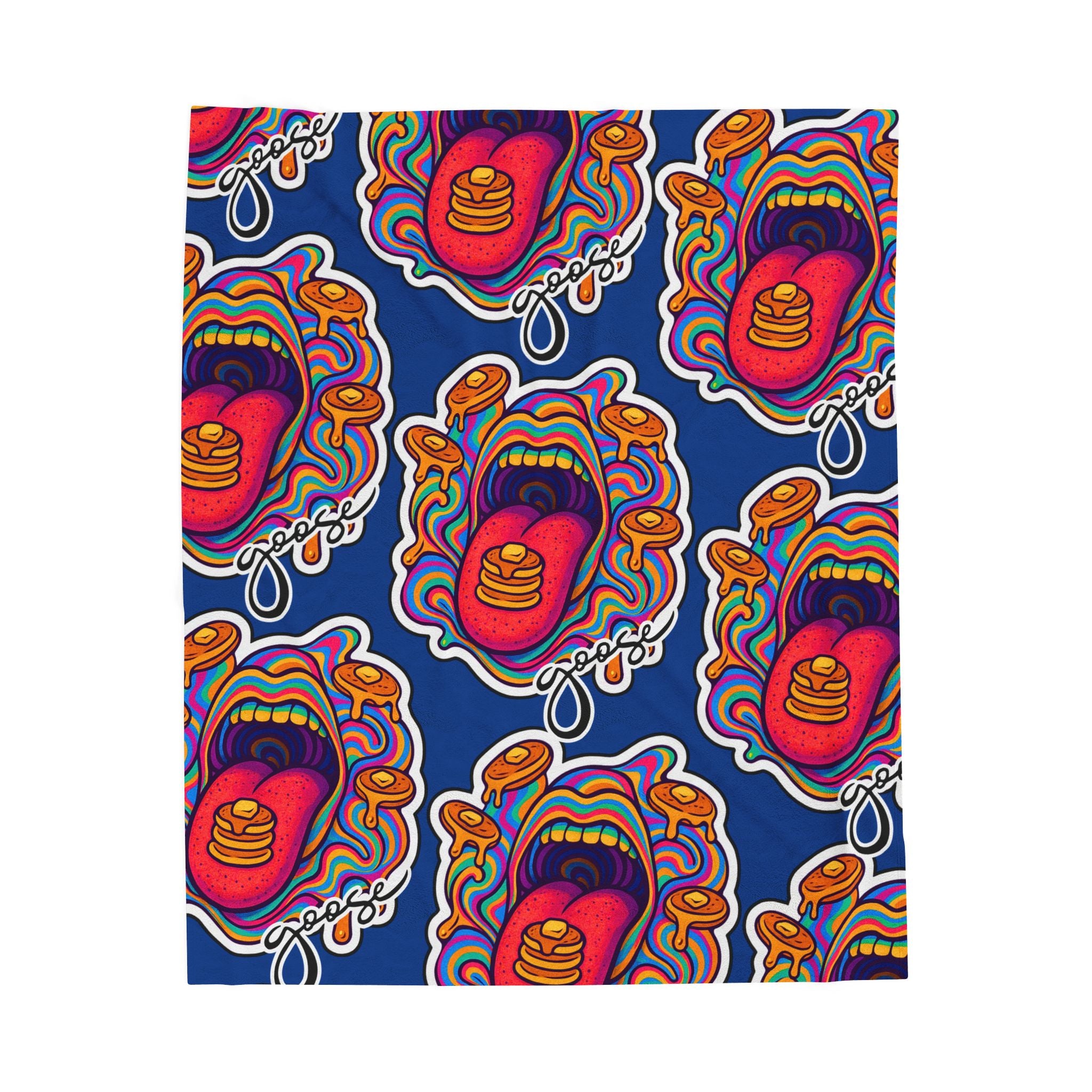 Goose the Band Pancakes psychedelic Velveteen Plush Blanket | Cozy Concert Vibe