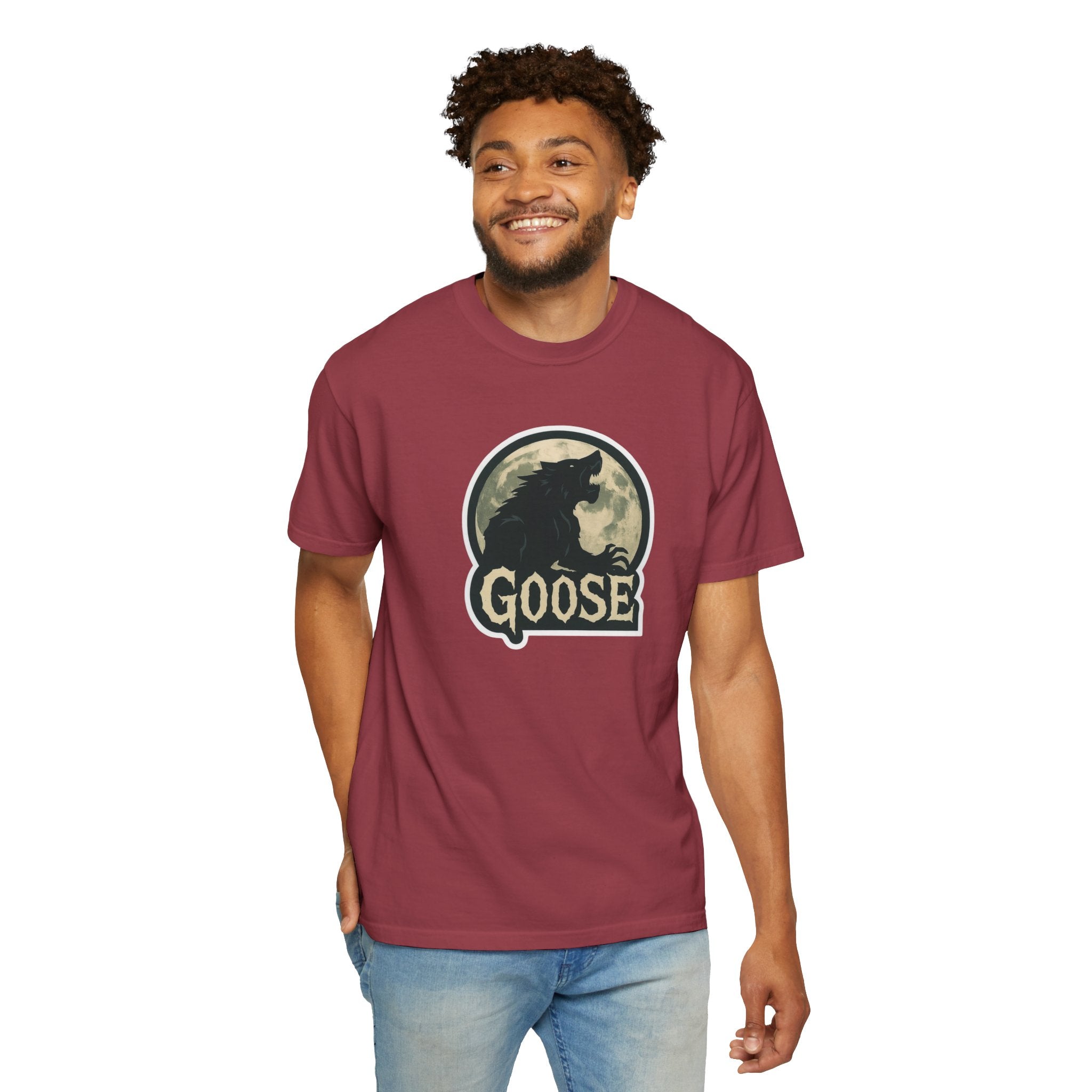 Goose Moon T-Shirt — Vintage Werewolf Silhouette Graphic Tee