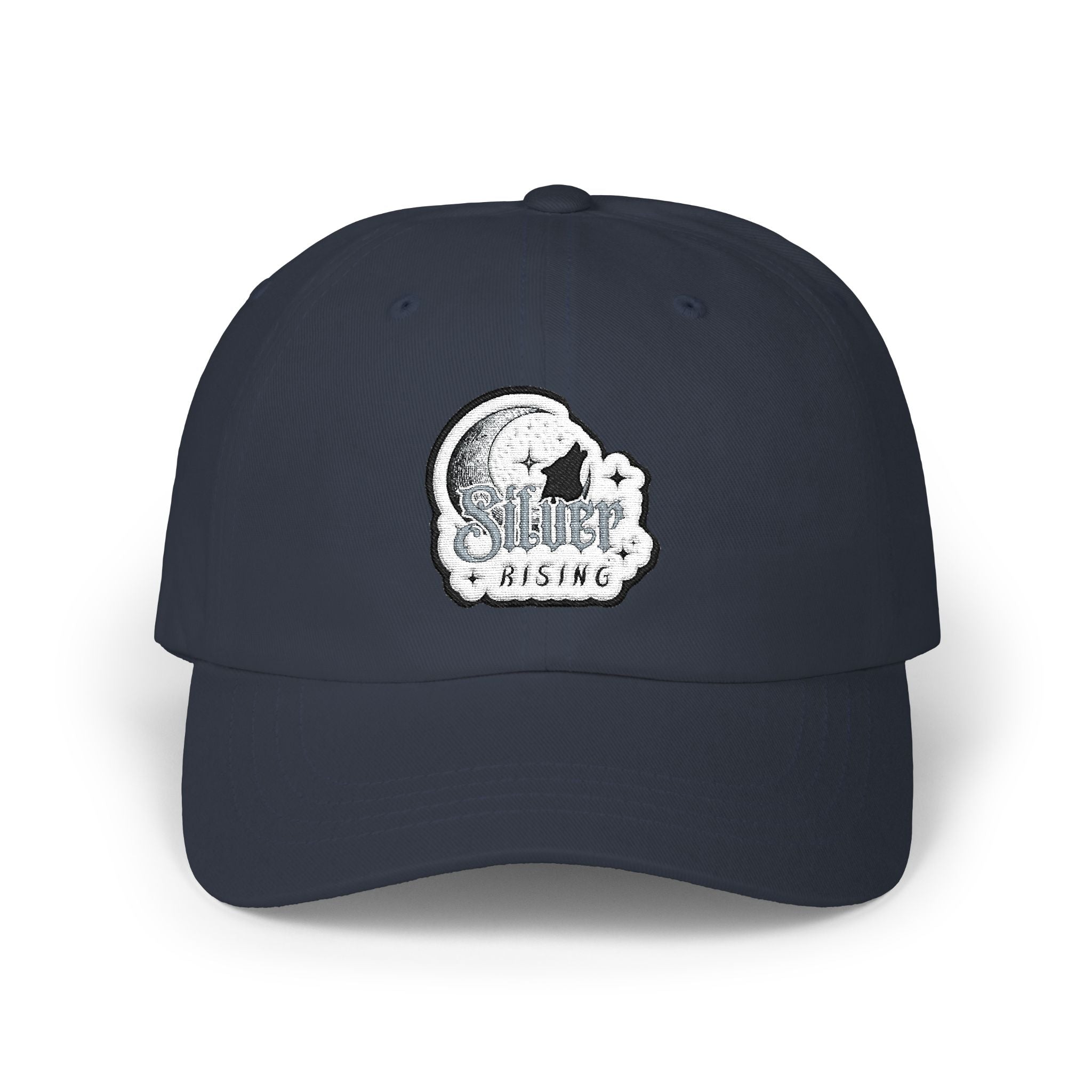 Dad Cap — Vintage Moon & Stars Fishing Logo Embroidered Hat