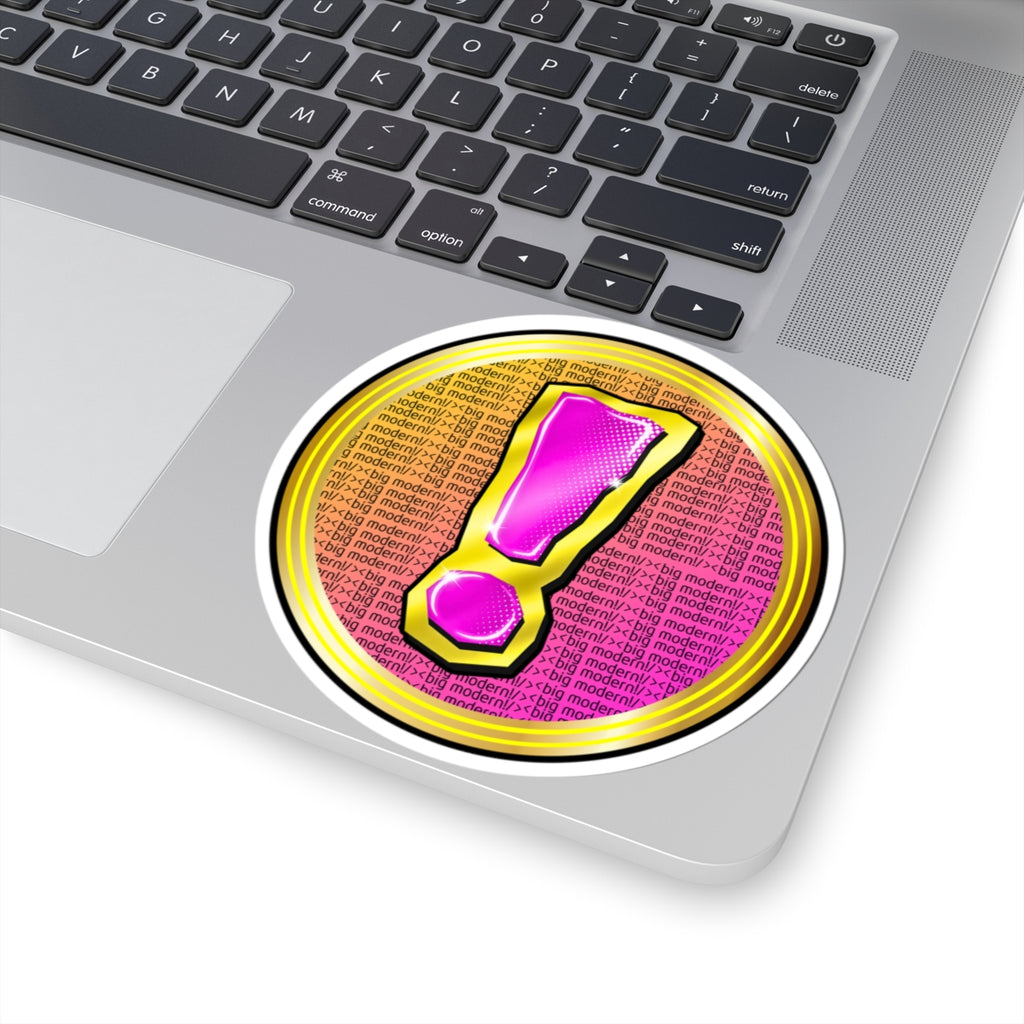 Goose the Band - Big Modern! - Exclamation Mark Pop Art Kiss-Cut Sticker | Bright Retro Comic Icon