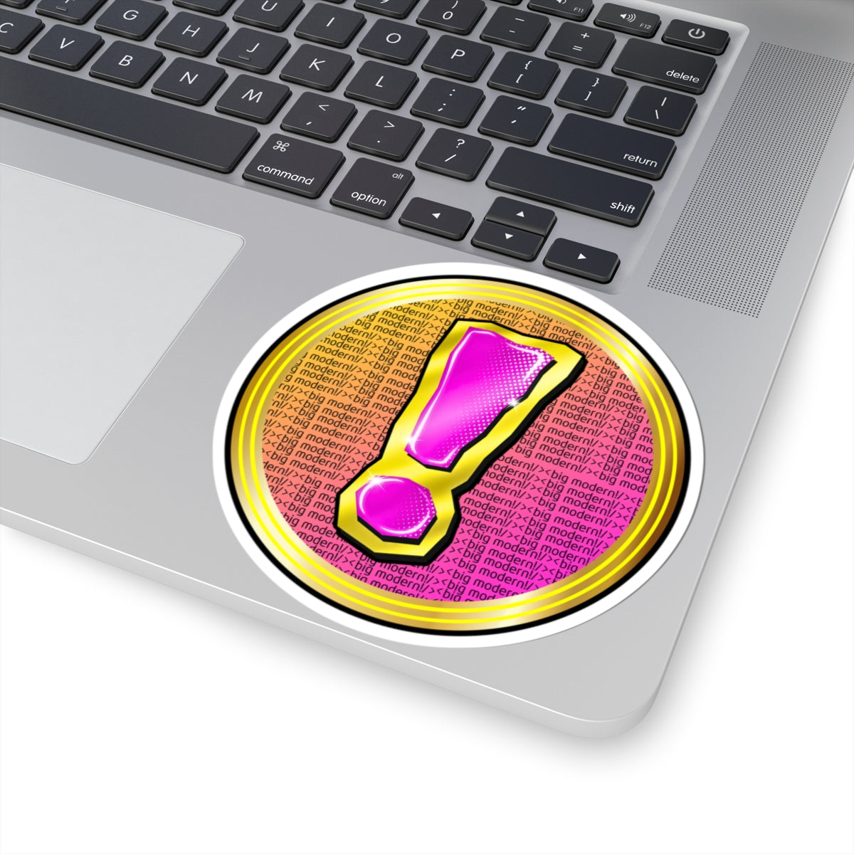 Goose the Band - Big Modern! - Exclamation Mark Pop Art Kiss-Cut Sticker | Bright Retro Comic Icon