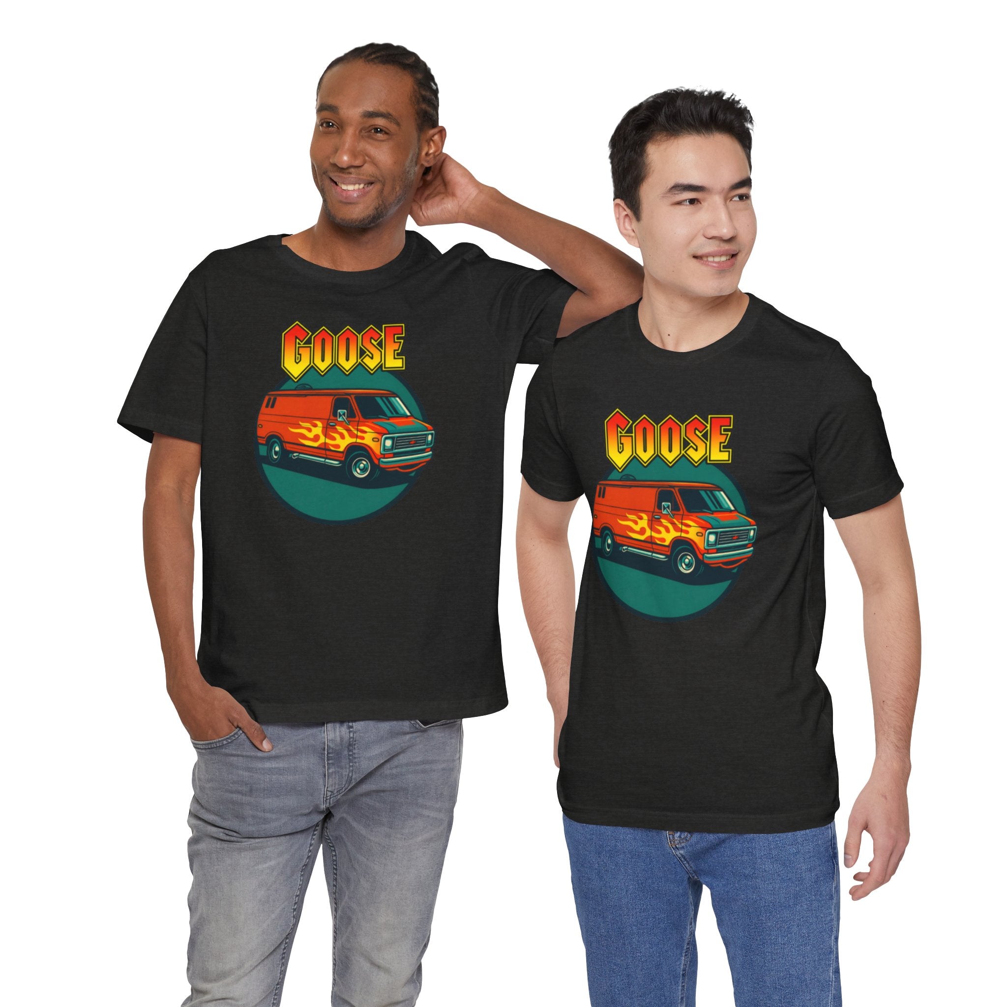 Goose Flame Van T‑Shirt — Retro Hot Rod Graphic Tee