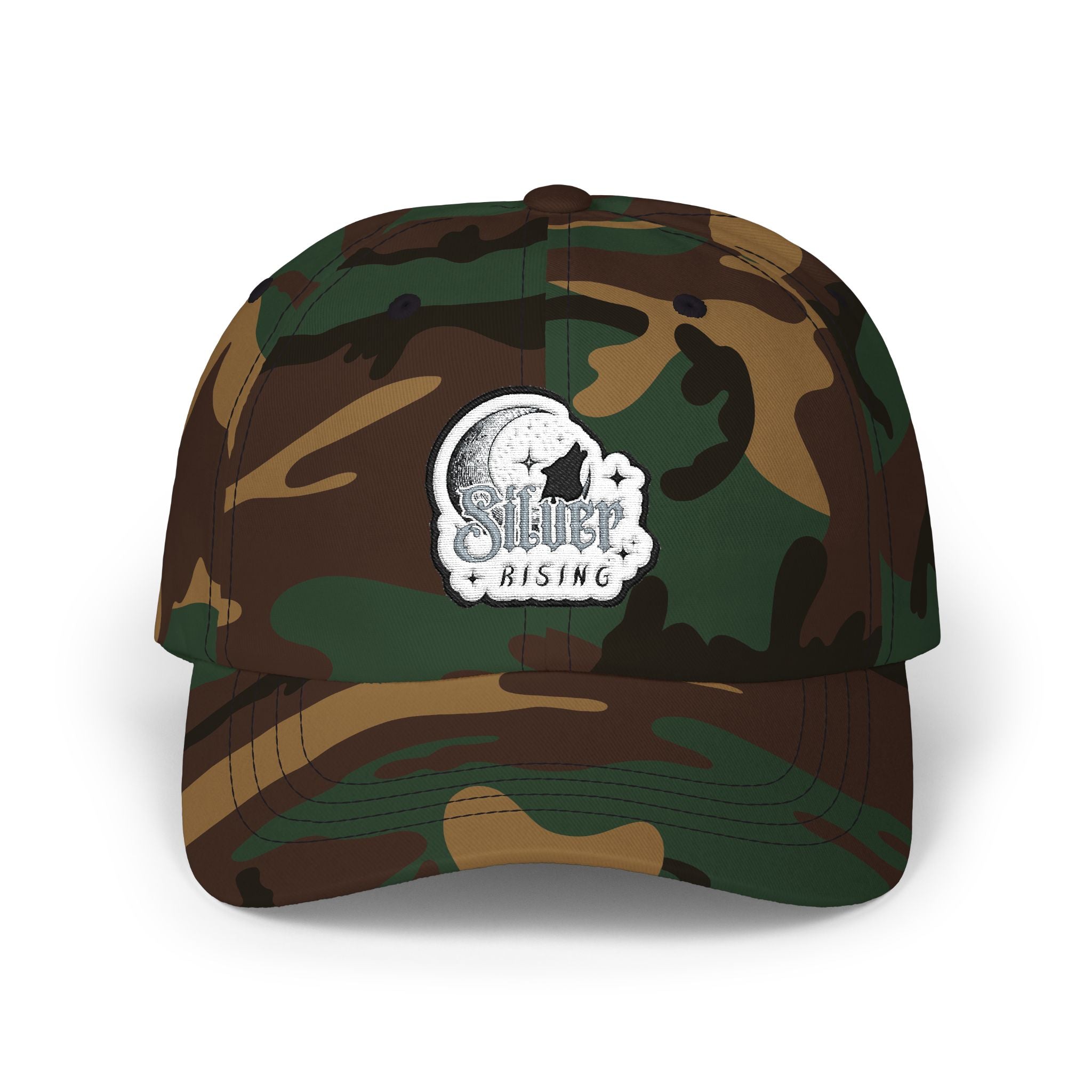 Dad Cap — Vintage Moon & Stars Fishing Logo Embroidered Hat