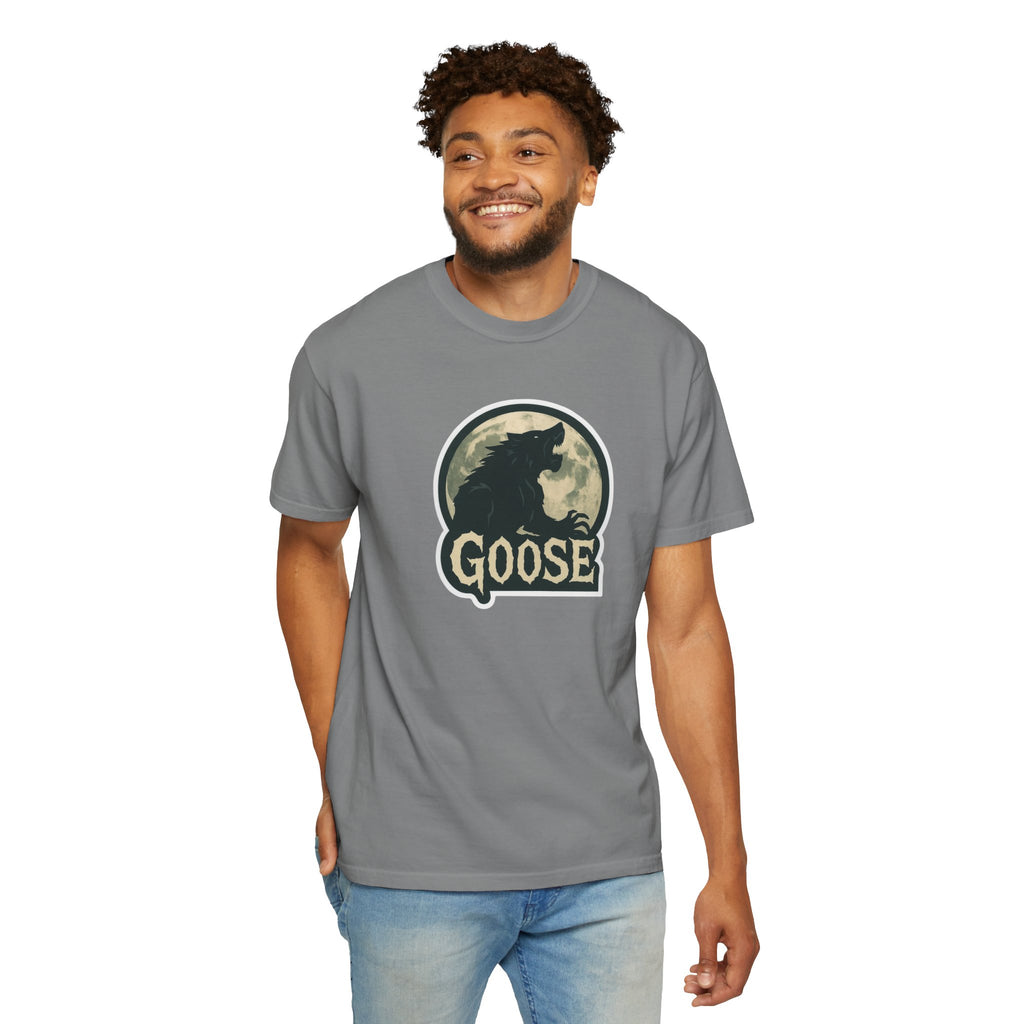 Goose Moon T-Shirt — Vintage Werewolf Silhouette Graphic Tee