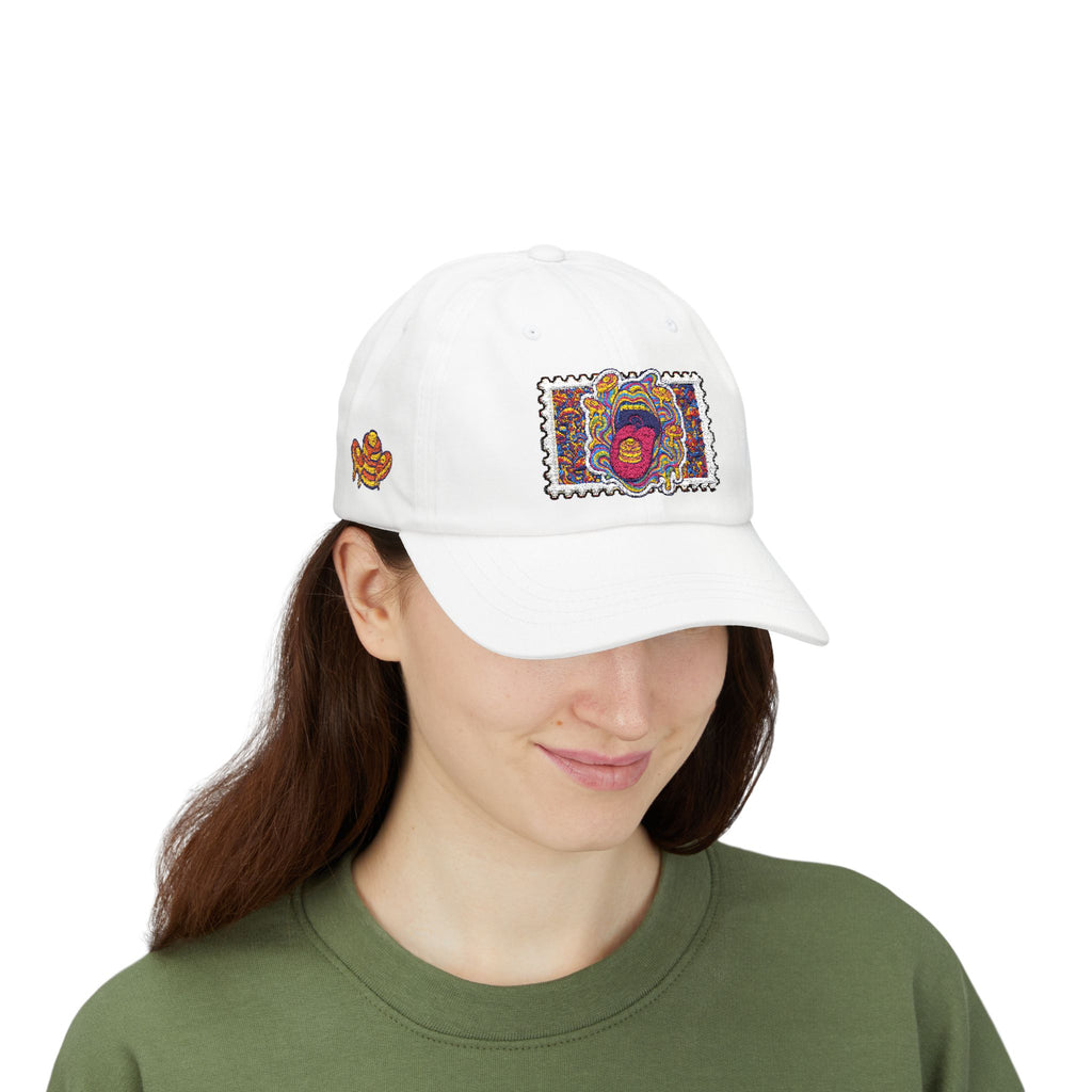 Embroidered Psychedelic Stamp Dad Cap
