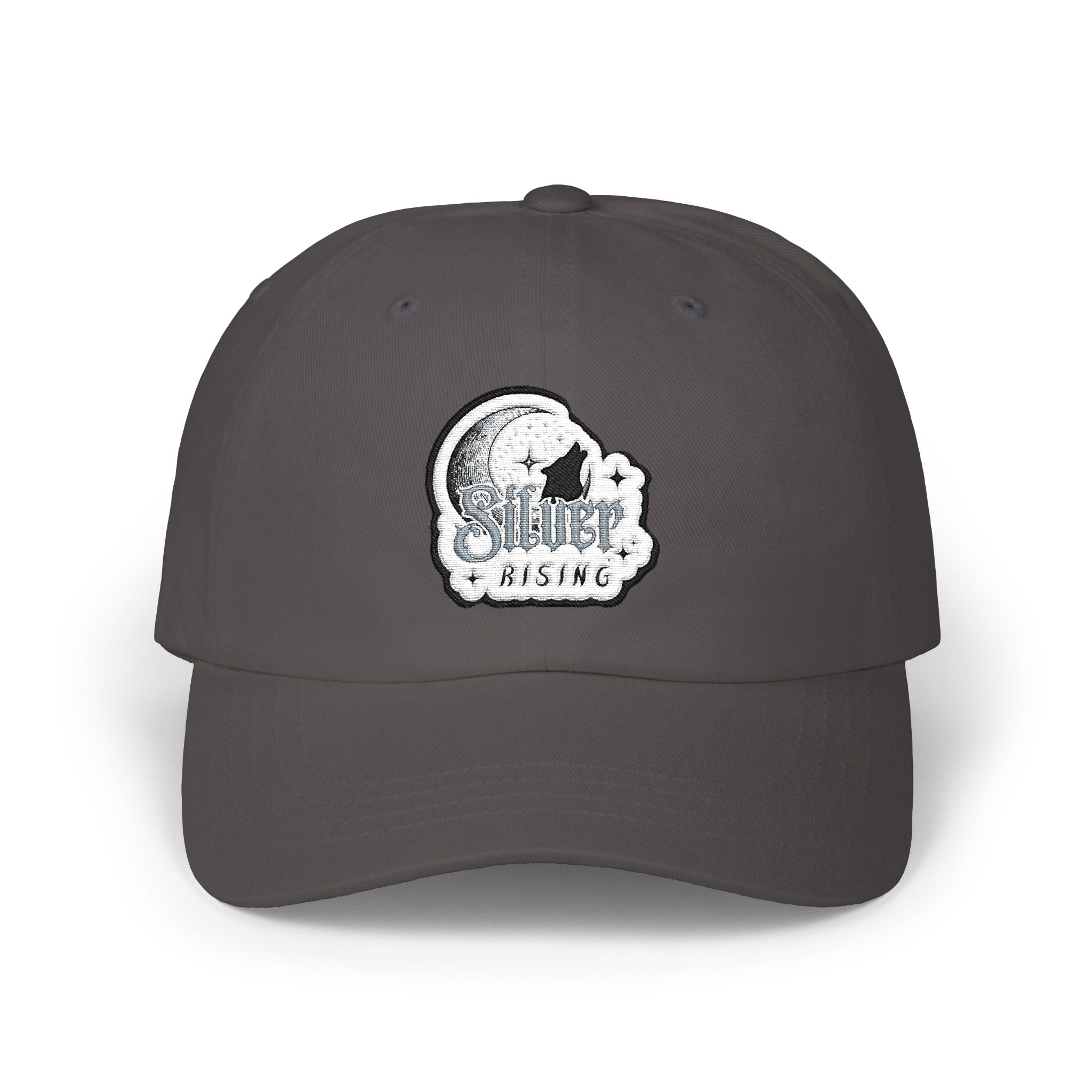 Dad Cap — Vintage Moon & Stars Fishing Logo Embroidered Hat