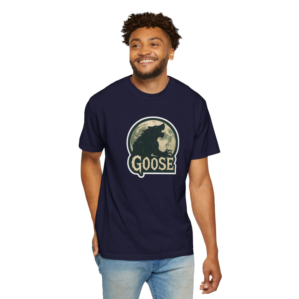 Goose Moon T-Shirt — Vintage Werewolf Silhouette Graphic Tee