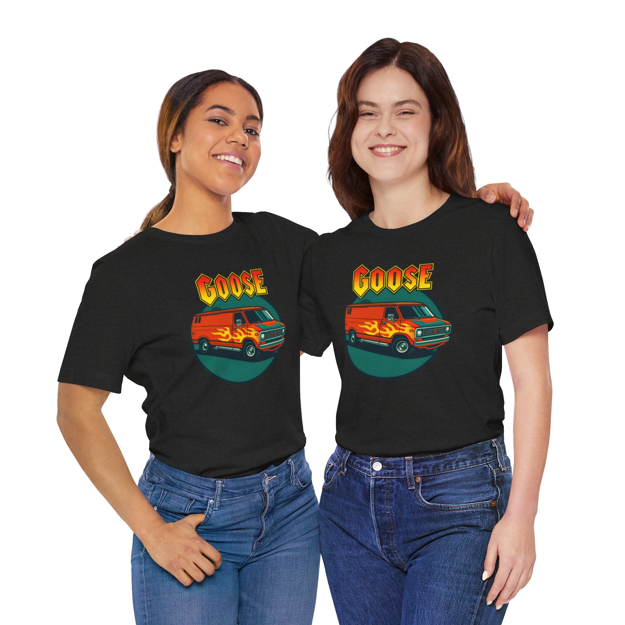 Goose Flame Van T‑Shirt — Retro Hot Rod Graphic Tee