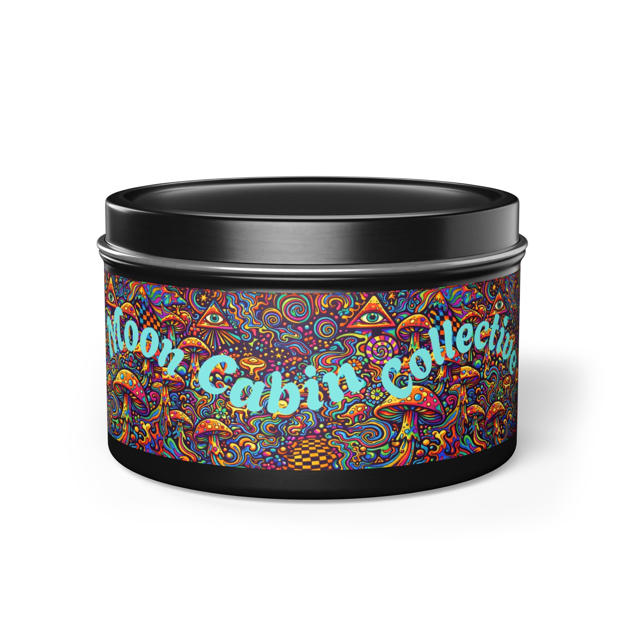 Moon Cabin Collection Tin Candle – Psychedelic Mushroom Scented Tin